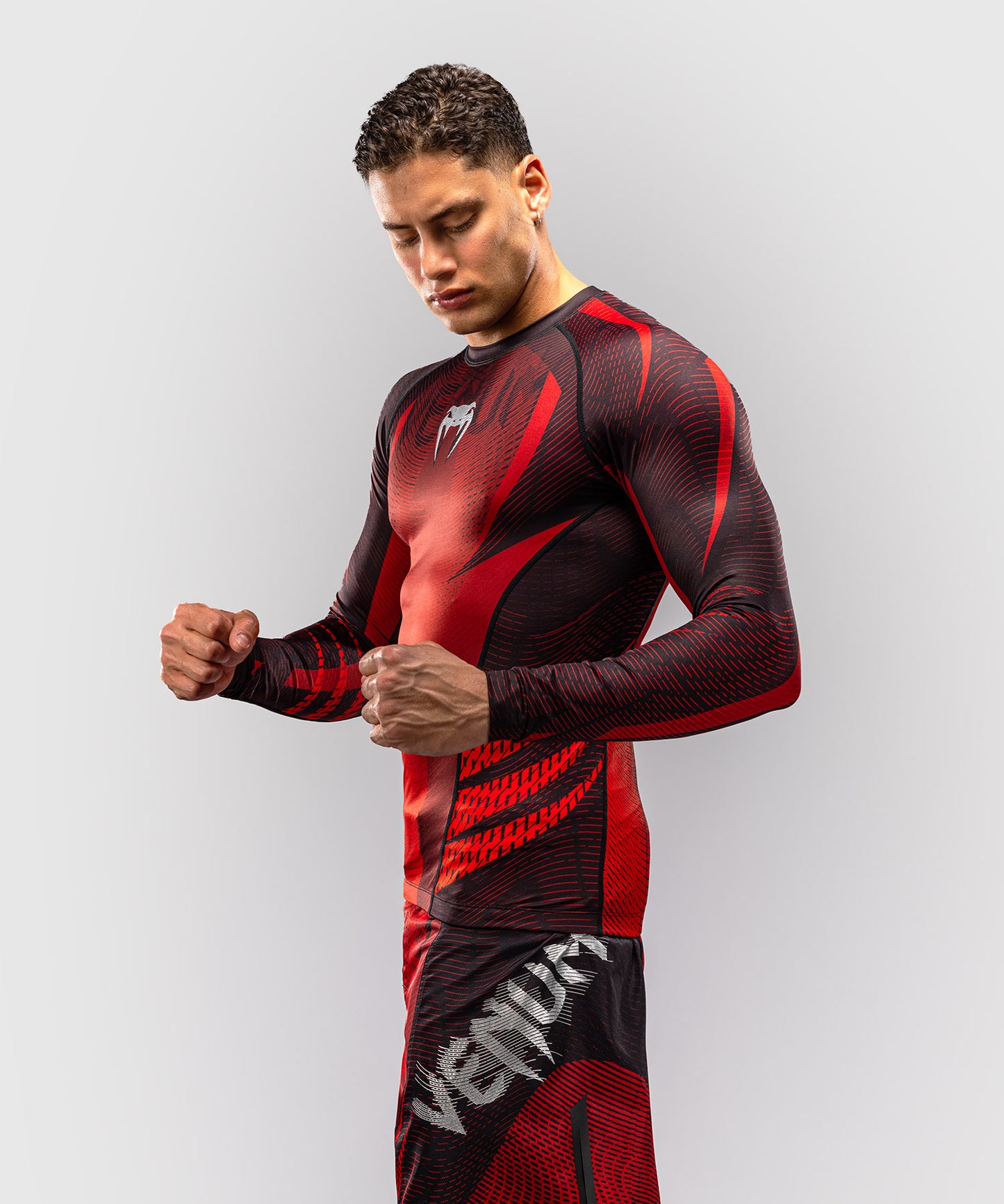 Rashguard à Manches Longues Venum Galactic 3.0 - Rouge/Argent