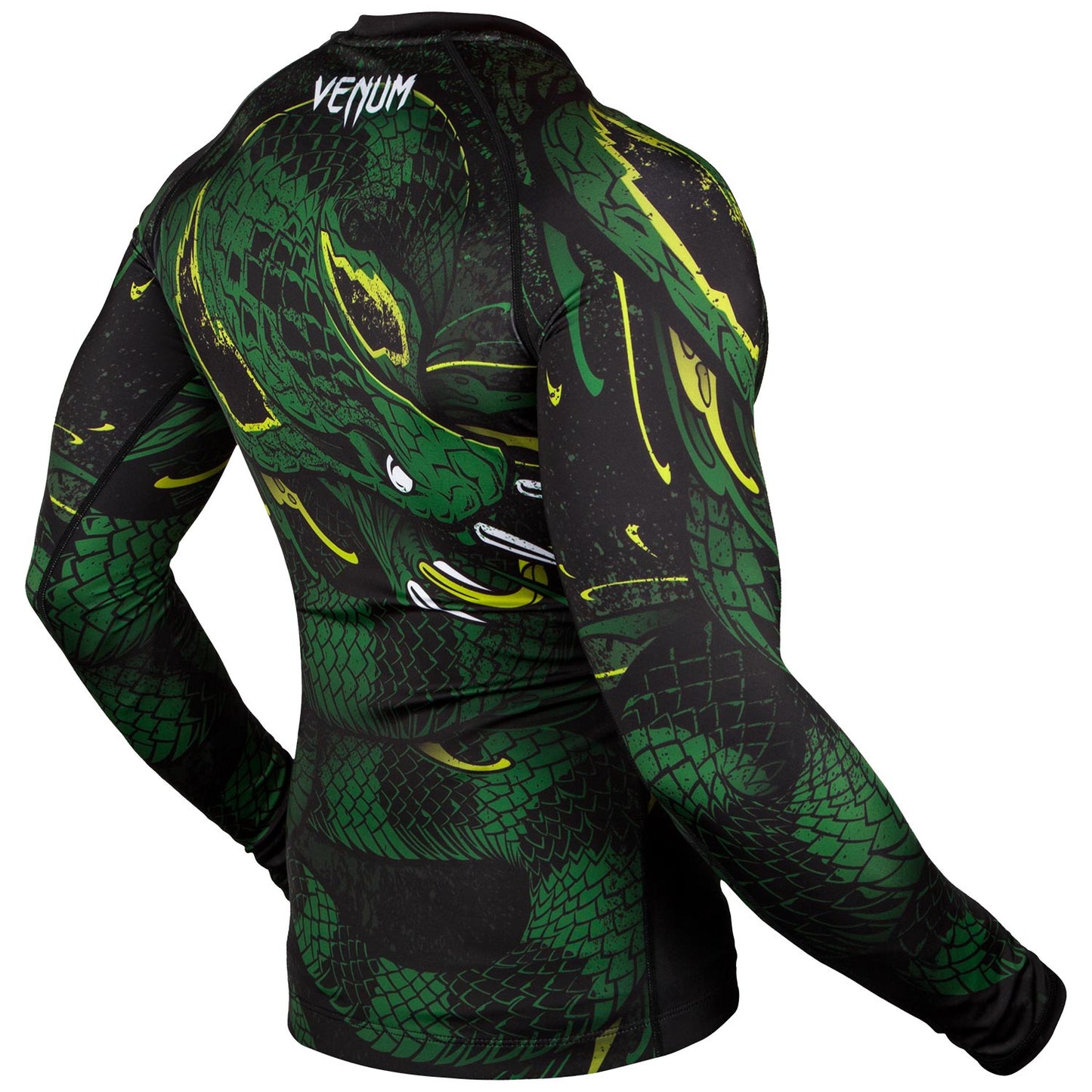 Venum Green Viper Rashguard - Long Sleeves - Black/Green