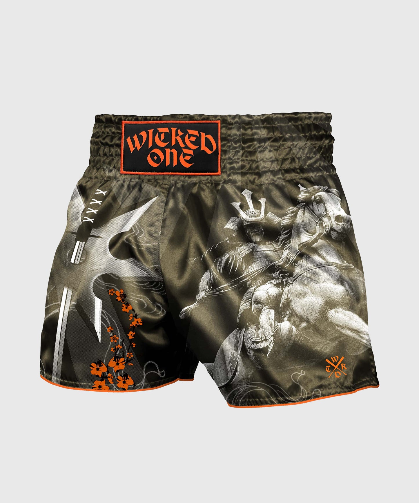 Short De Muay Thai Wicked One Shogun - Kaki/Orange
