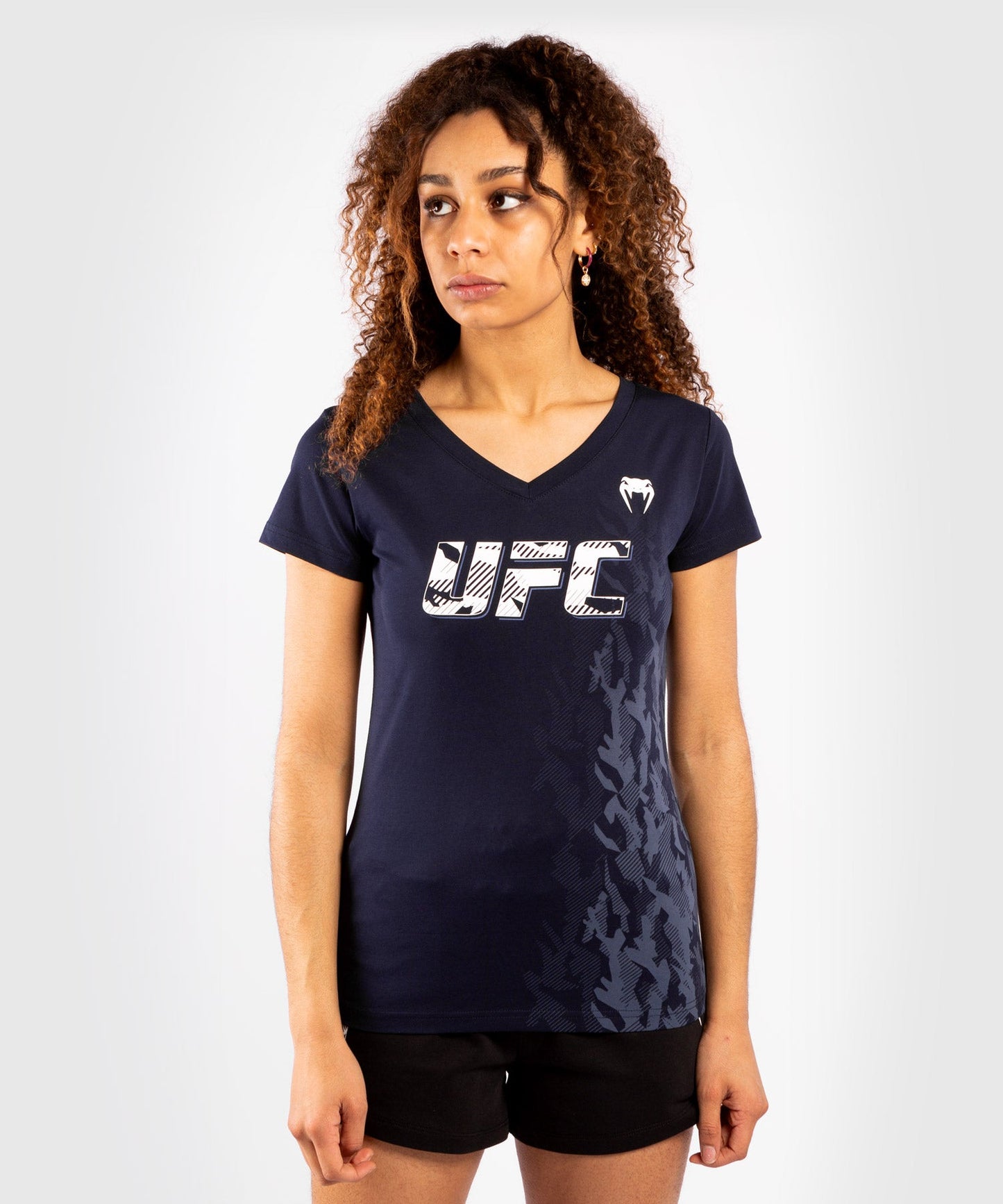 T-shirt Manches Courtes Femme UFC Venum Authentic Fight Week - Bleu Marine