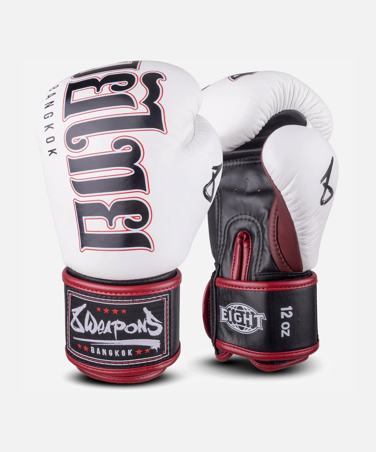 8 Weapons Bangkok Boxhandschuhe - Weiß/Schwarz