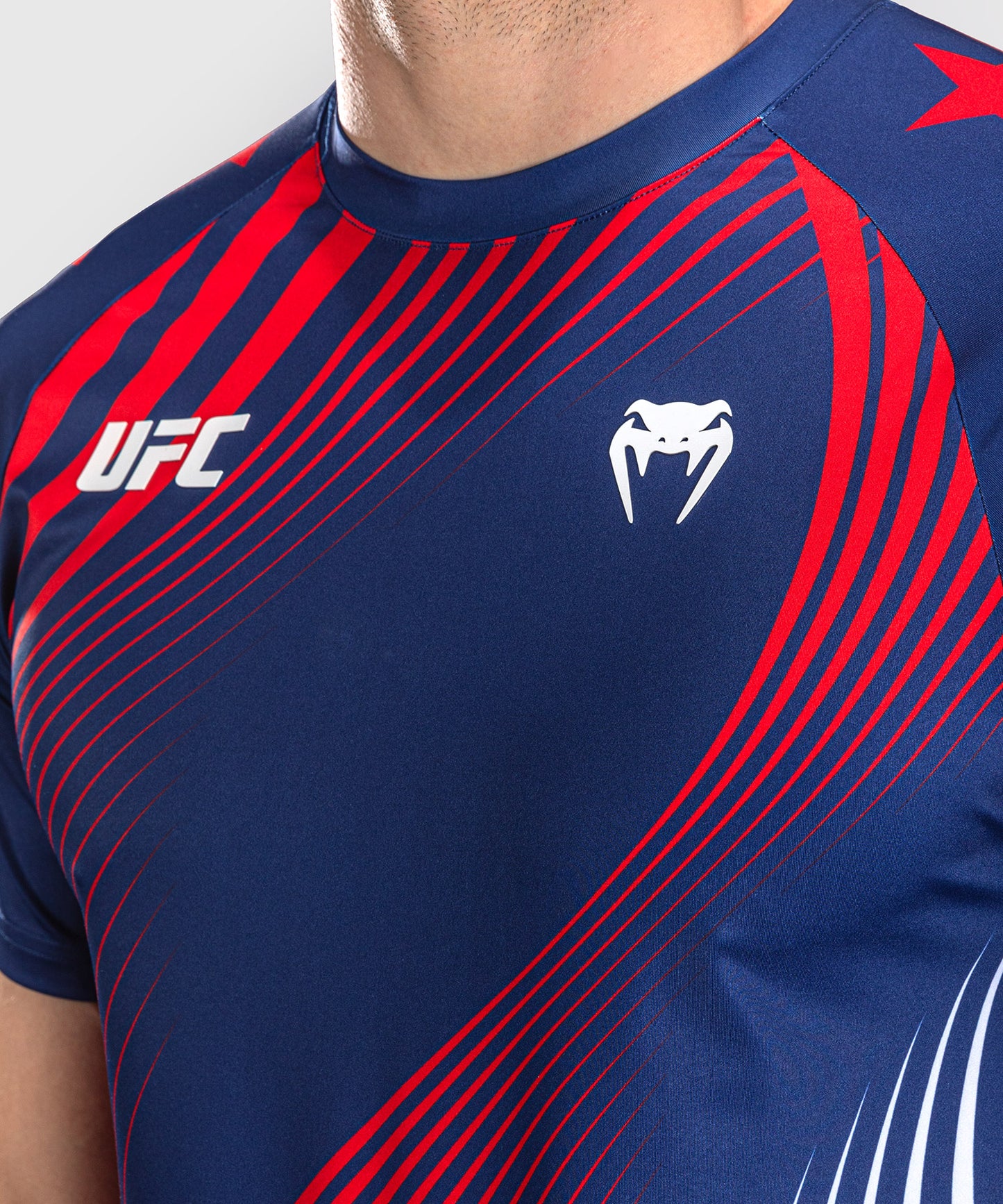 Men's Official UFC Freedom 250 by Venum Blue Authentic Fight Night Walkout Jersey