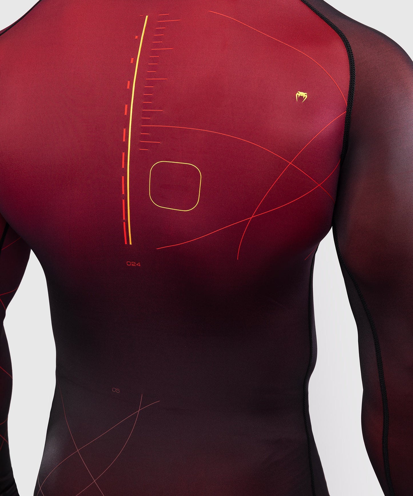 Rashguards Venum Tactical XT Long Sleeve - Black/Bordeaux/Gold