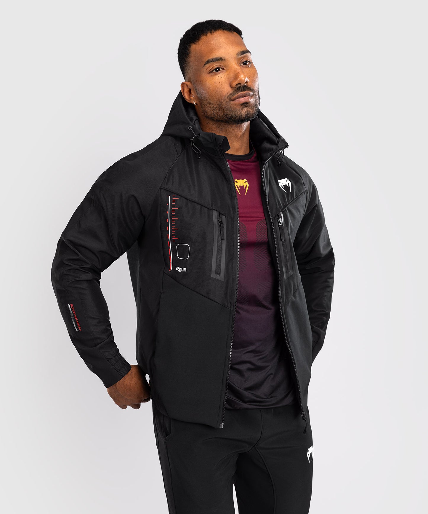 Venum Tactical XT Herren Trainingsjacke - Schwarz/Feuerrot