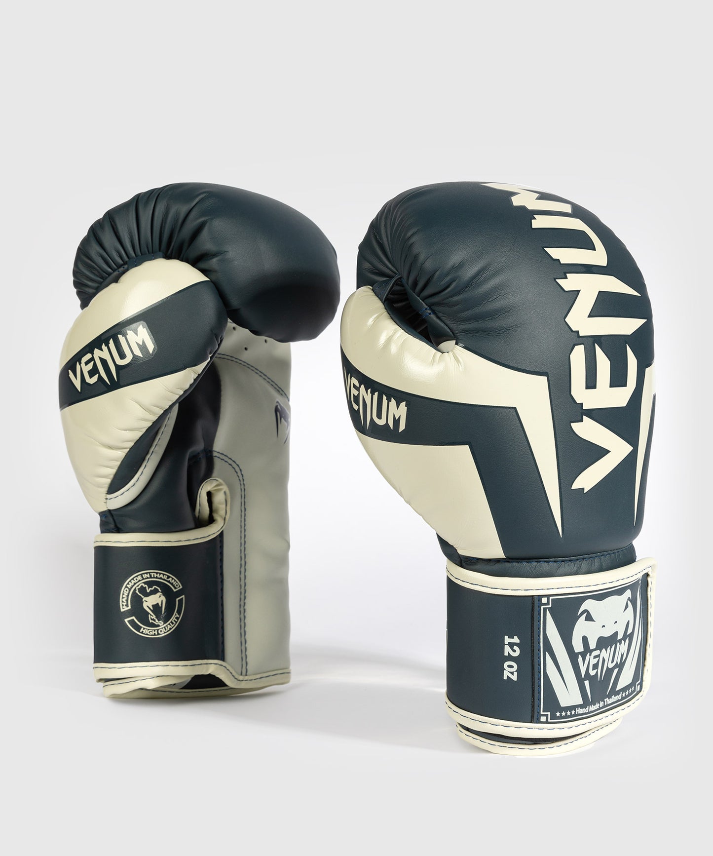 Gants de boxe Venum Elite - Blanc/Bleu Marine