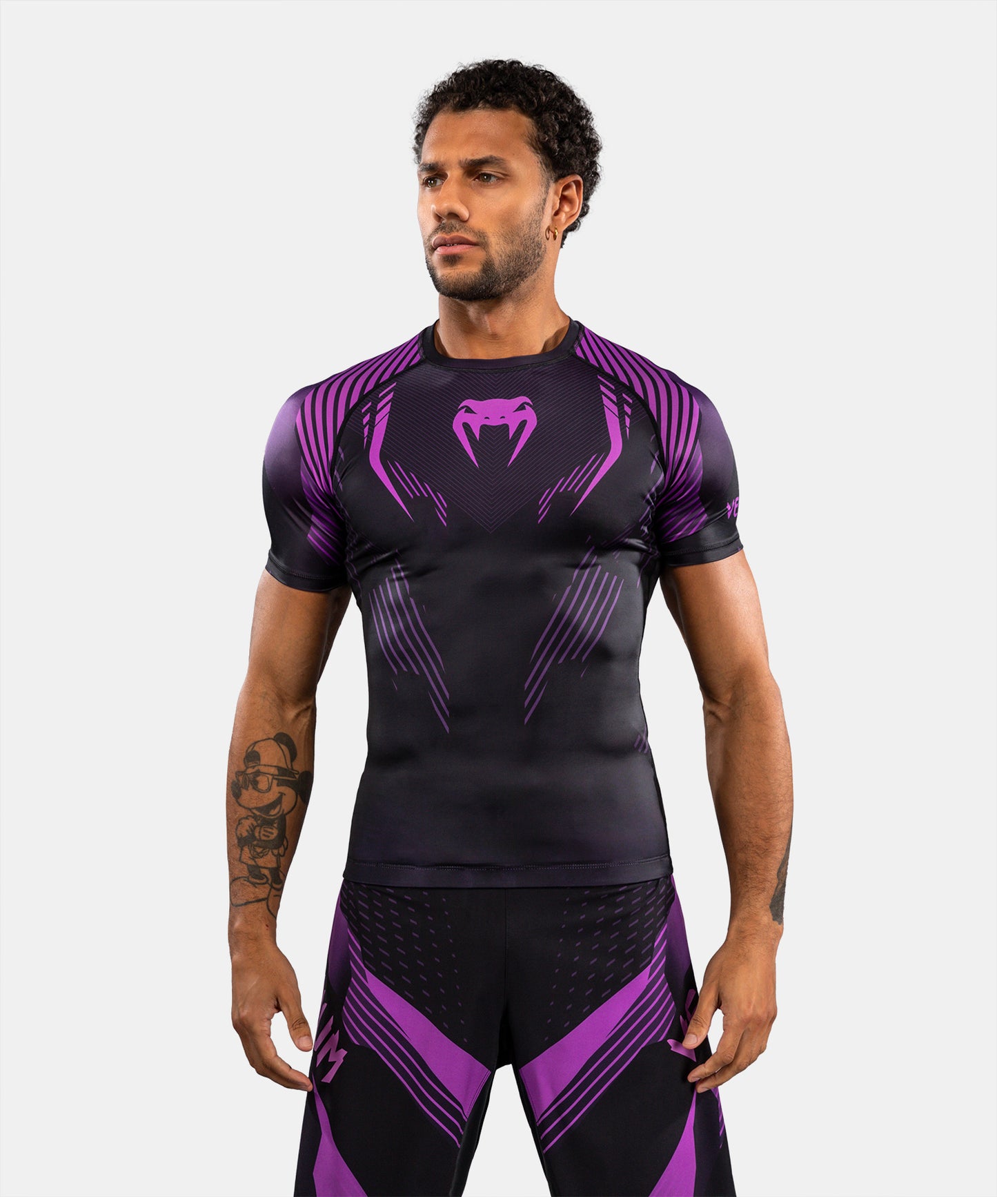 Rashguard à Manches Courtes Venum No-Gi 6.0 - Noir/Violet