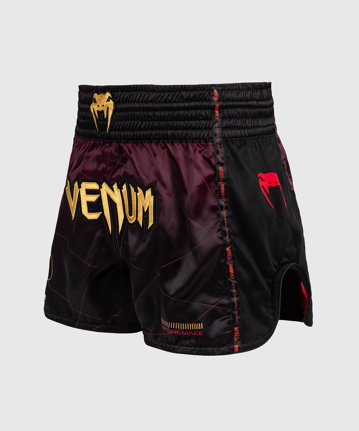Muay Thai shorts Venum Tactical XT- Black/Bordeaux/Gold