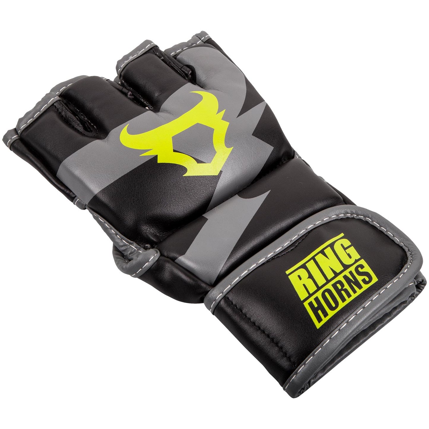 Gants de MMA Ringhorns Charger - Noir/Jaune Fluo