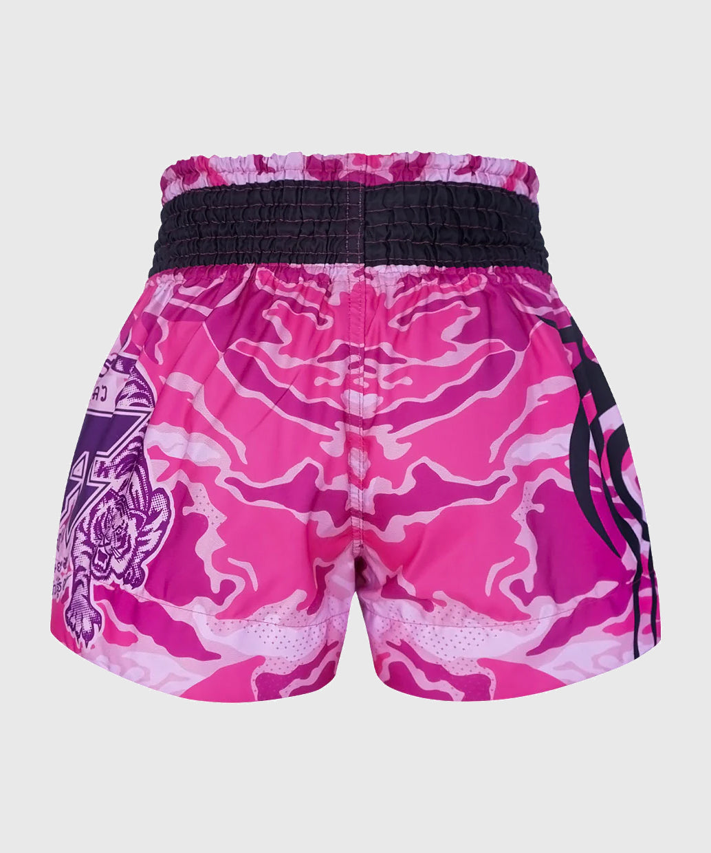 Short Muay Thai Tuff "Pink Military Camouflage" - Rose/Noir