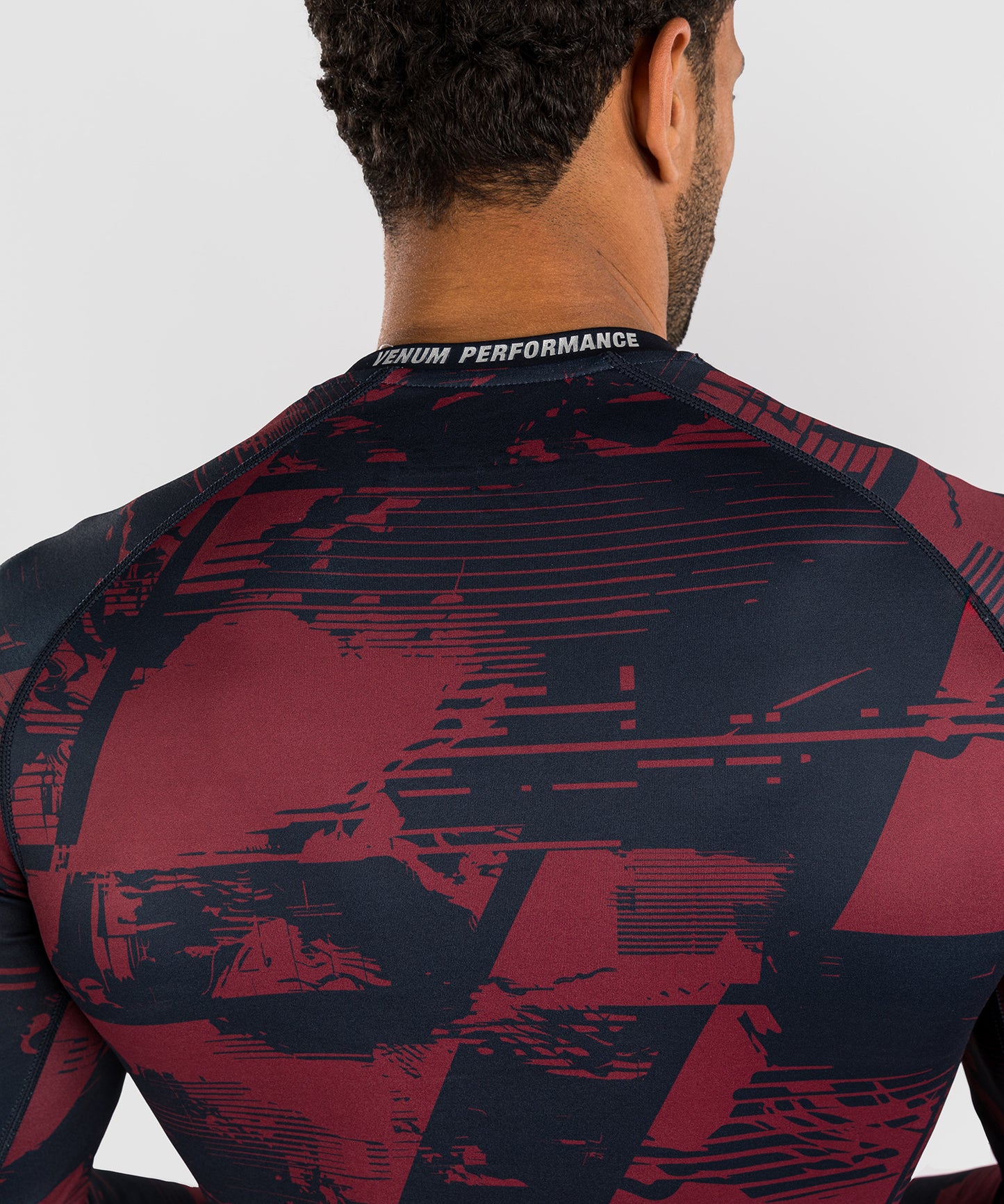 UFC Zenith by Venum Authentic Fight Week Rashguard de manga larga Performance Hombre - Azul marino/Burdeos/Plateado