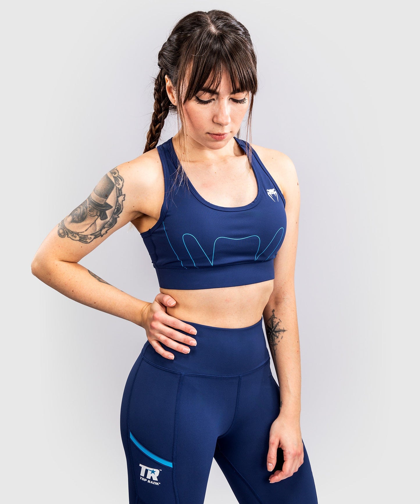 Brassière de Sport Venum X Top Rank Original pour Femmes - Bleu Marine