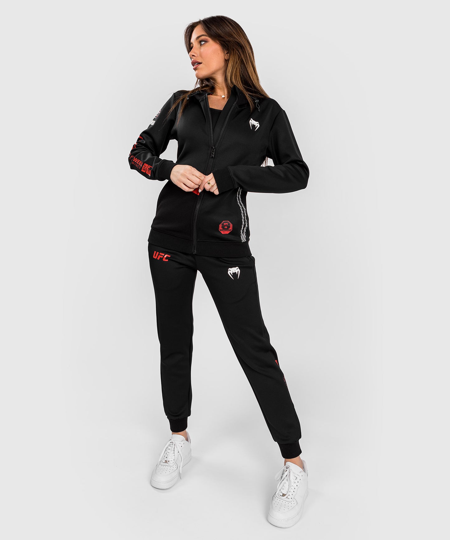 Sweatshirt zippé à capuche pour Femmes UFC Adrenaline by Venum Fight Week - Noir