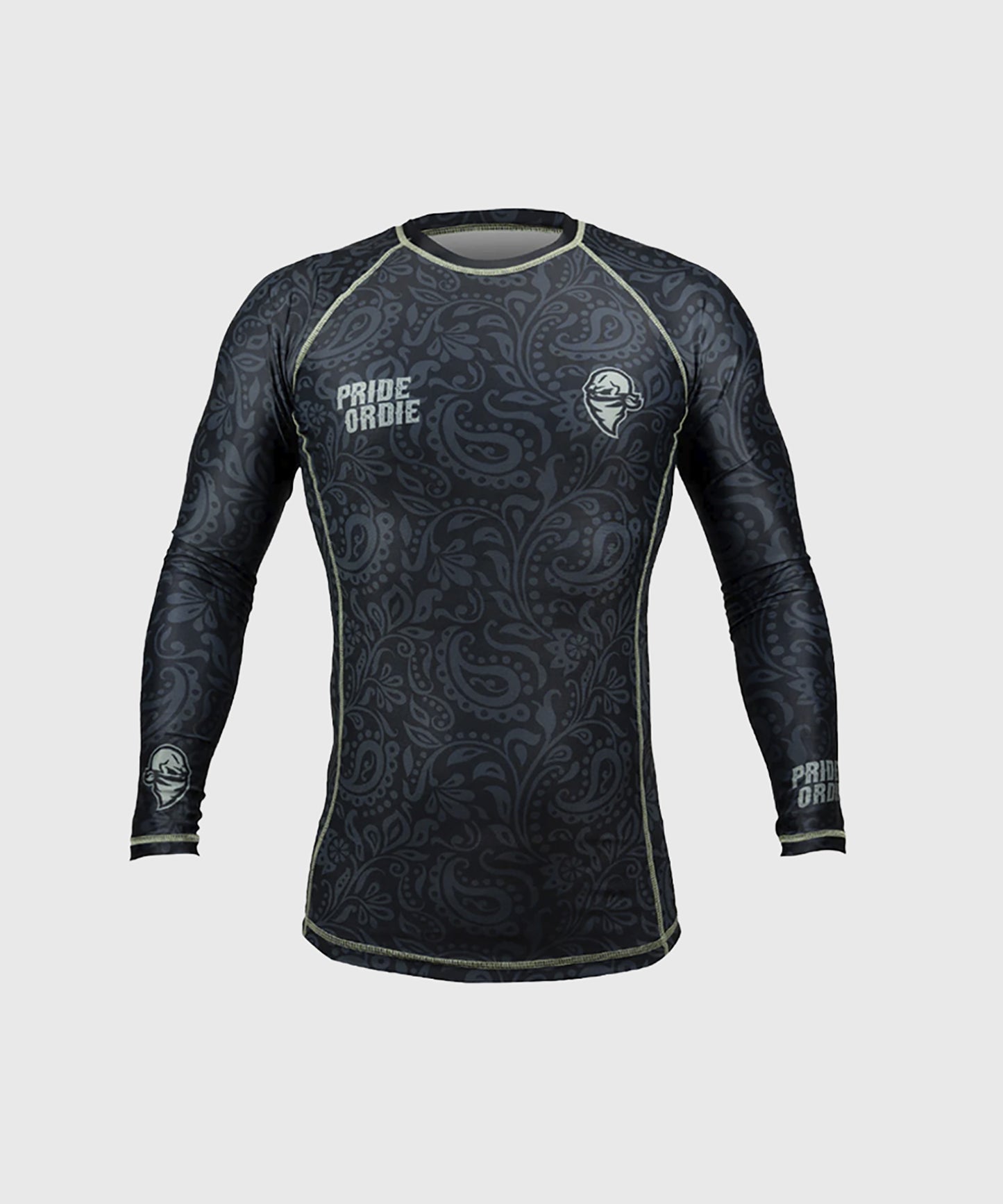 Pride Or Die Fearless Rashguard de Manga Larga - Negro