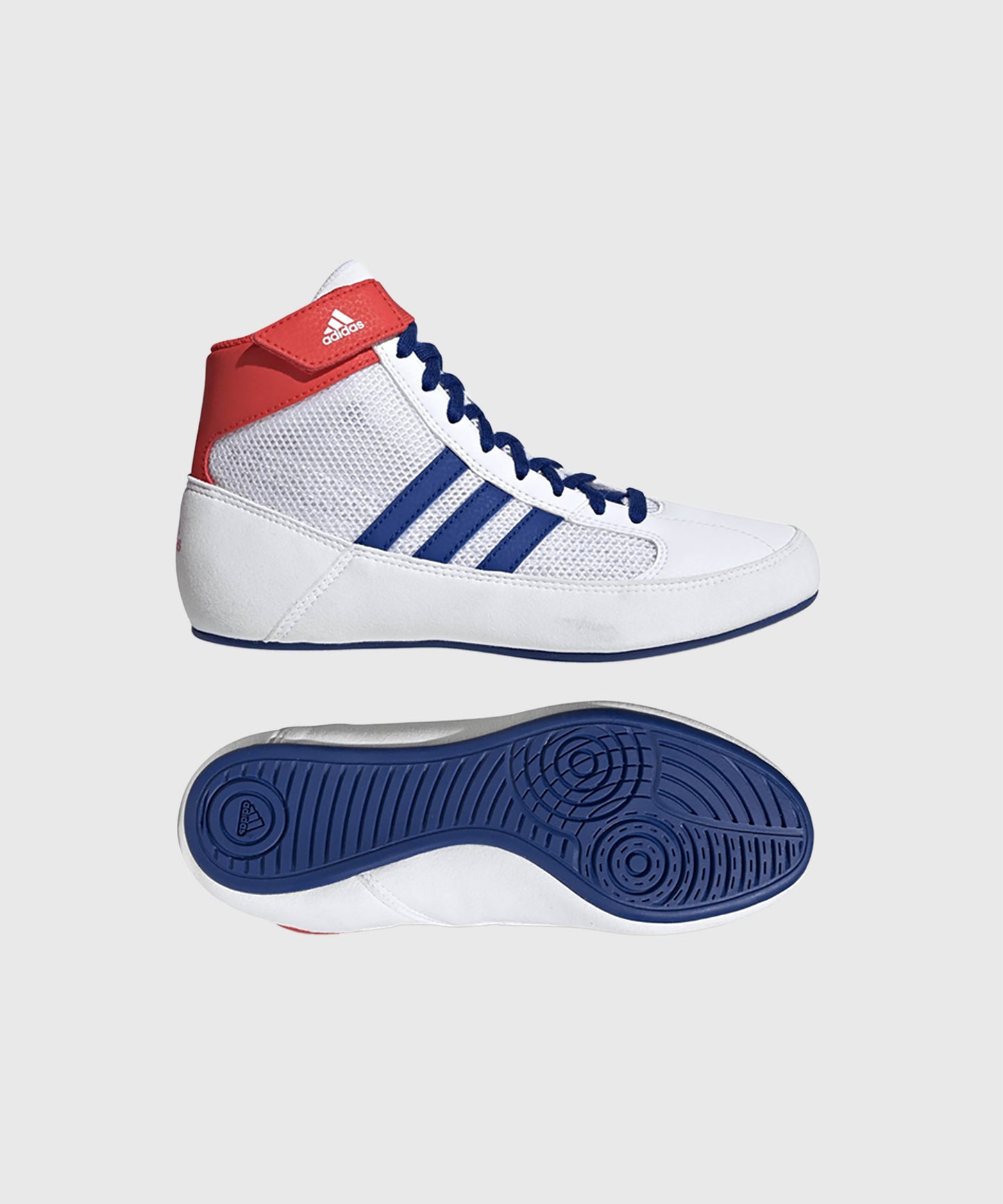 Adidas Havoc Wrestling Shoes - Kids - White/Blue