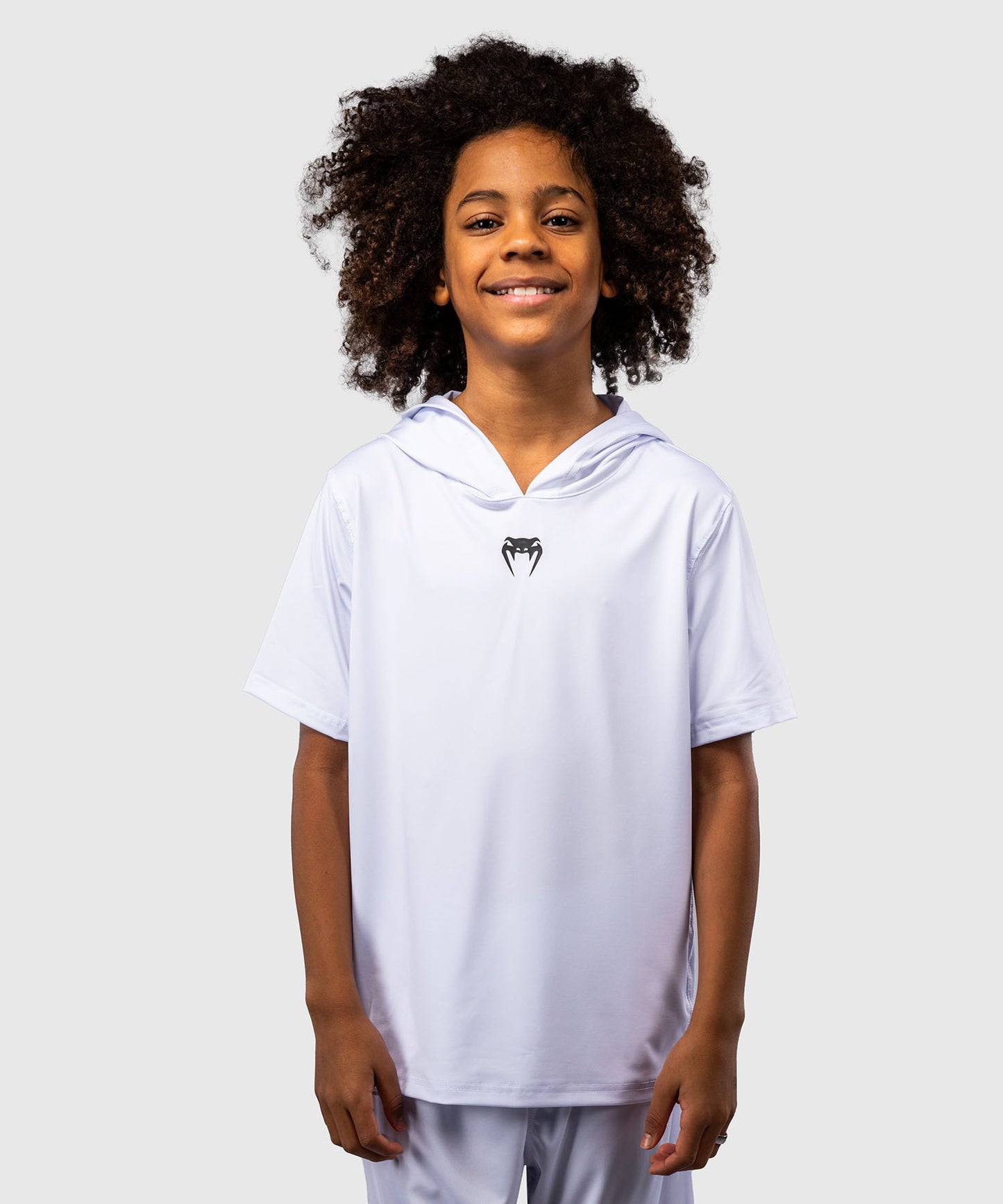 Sweat à capuche à manches courtes Dry Tech pour Enfants Venum Elite - Blanc
