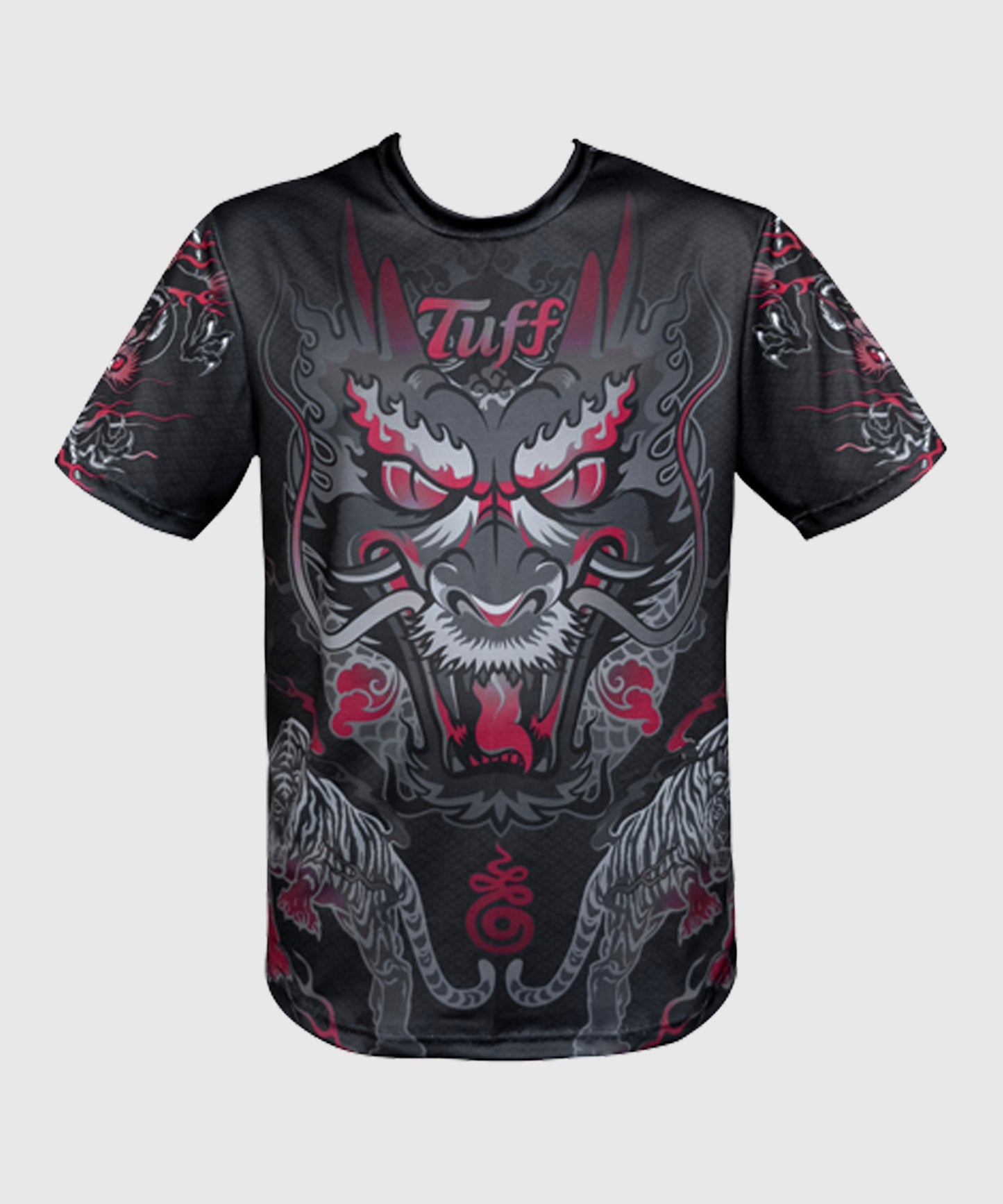 T-Shirt Muay Thai Dry Fit Tuff Shirt King Of Dragon - Noir
