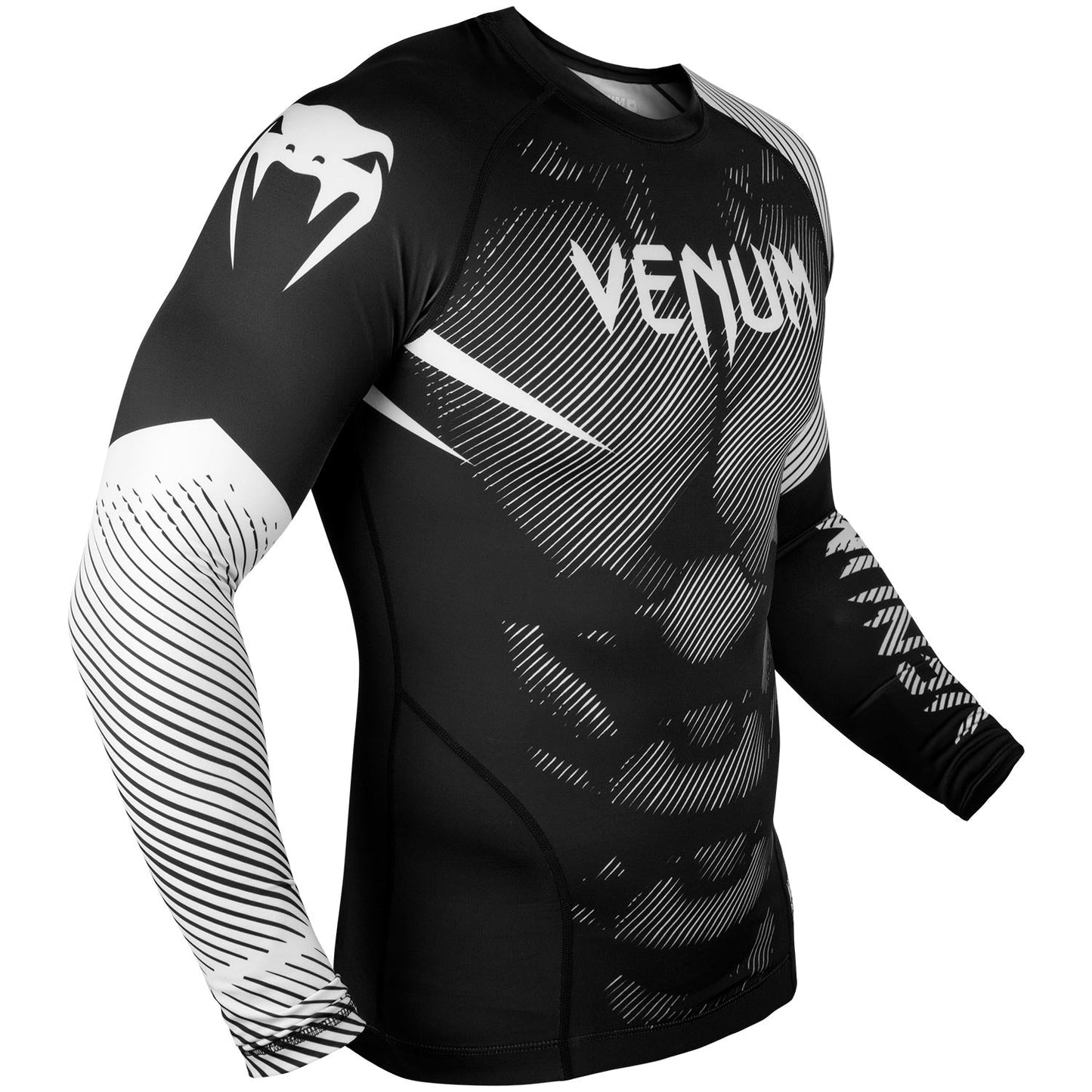 Rashguard Venum NoGi 2.0 - IBJJF Approved Long Sleeve - Black/White