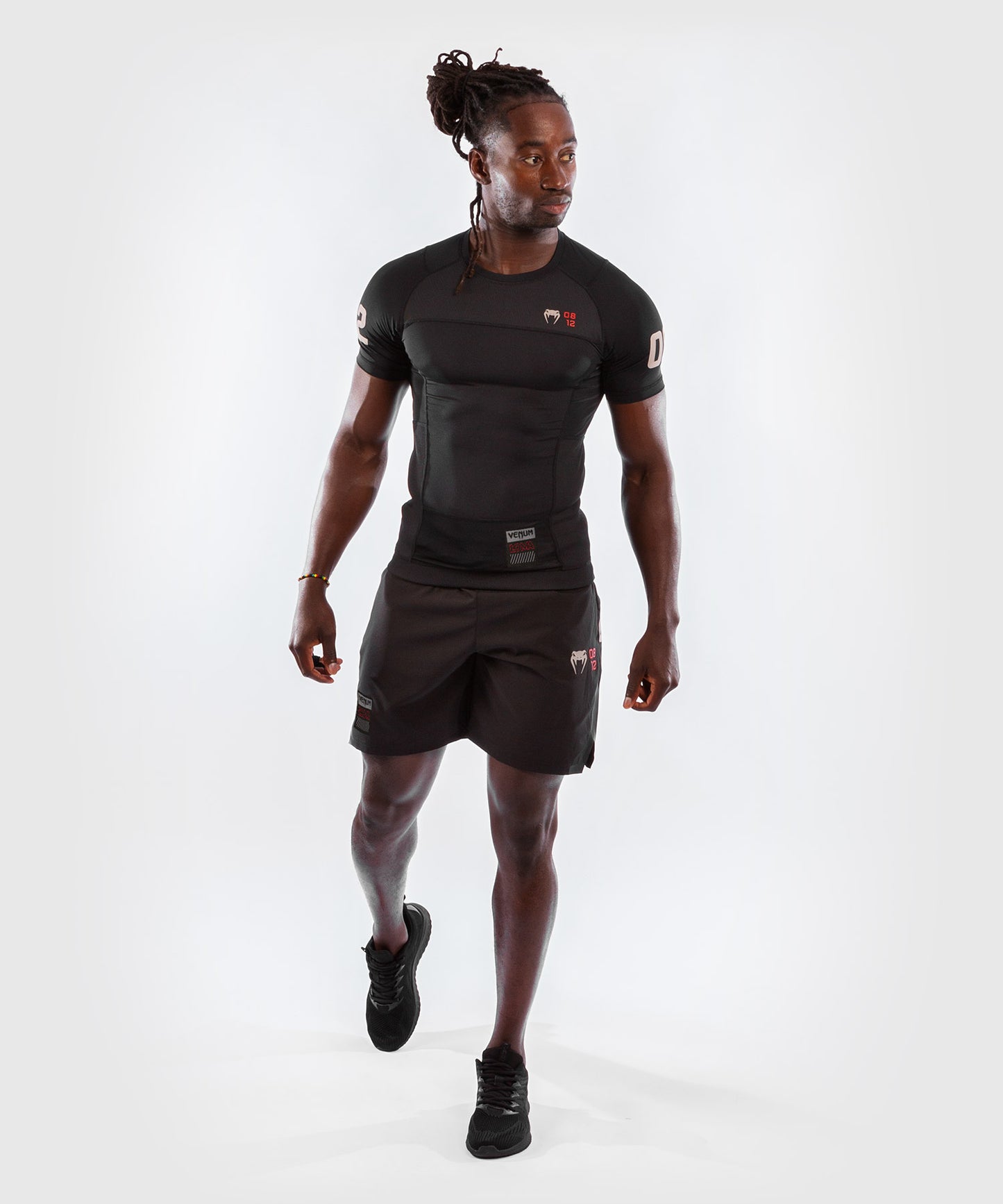 Venum Loma 08-12 Short Sleeve Rashguard - Black