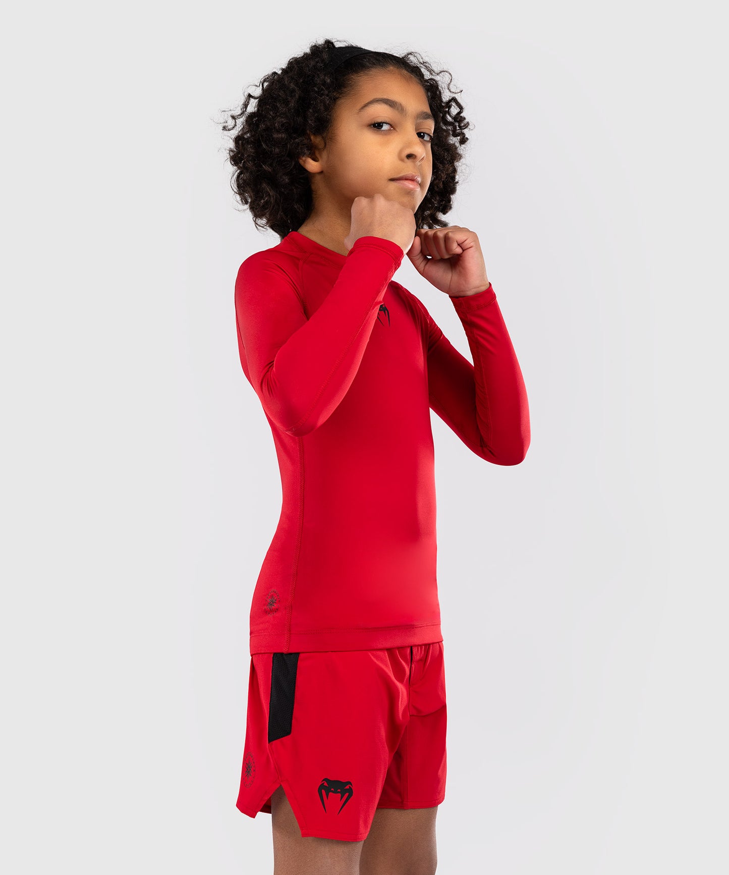 Rashguards Manches Longues pour Enfants Venum Contender - Rouge Cerise