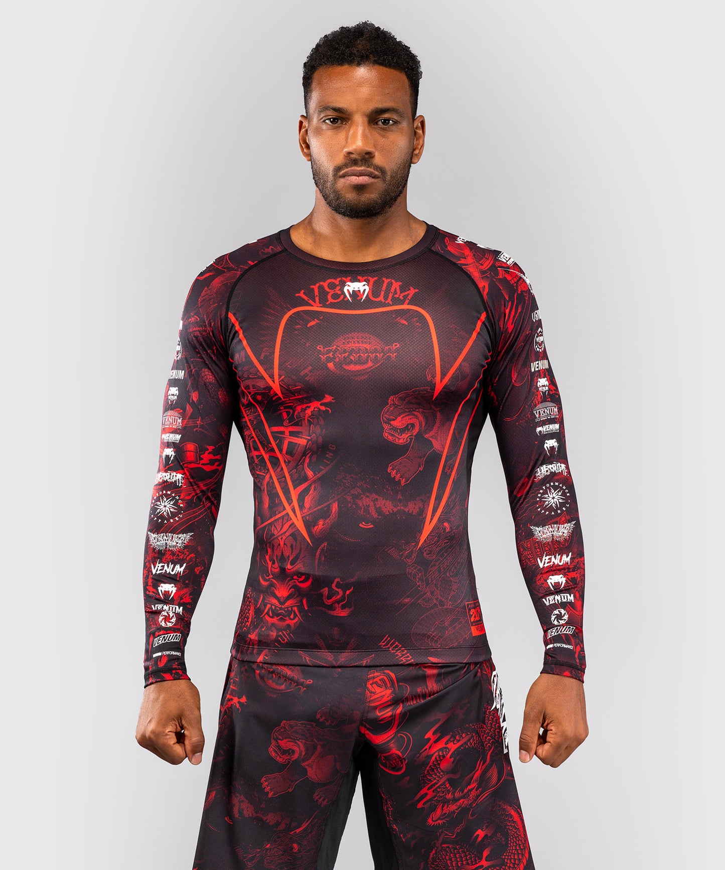Venum 20th Anniversary Long Sleeve Rashguard - Black/Red