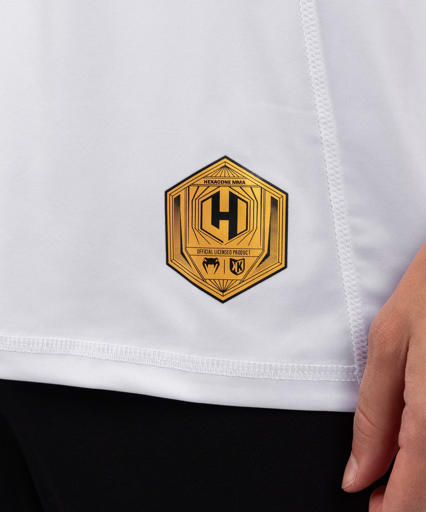 Hexagone MMA x Venum Dry Tech White/Gold T-shirt