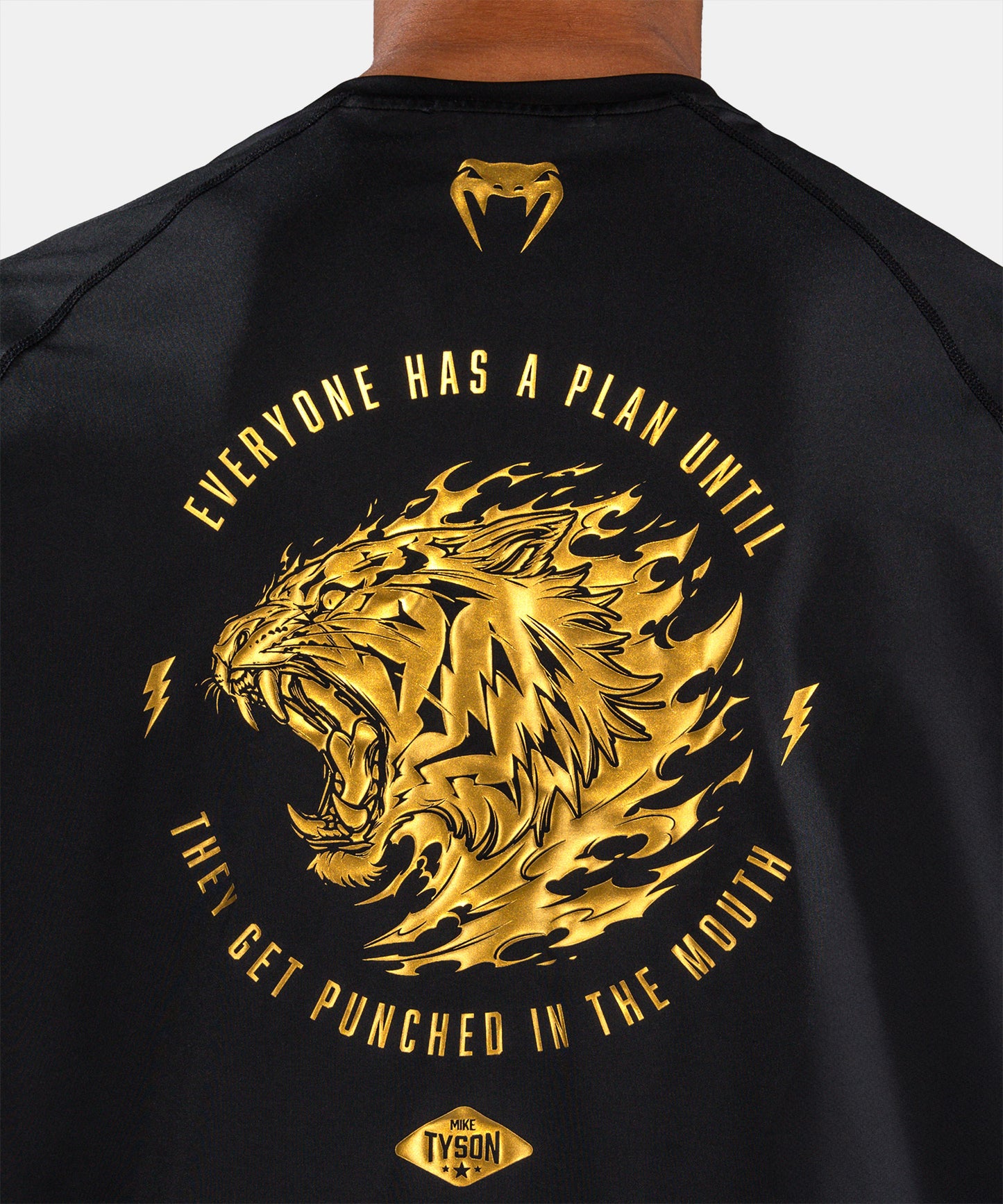 Venum x Mike Tyson Tiger Maglietta Dry Tech - Nero/Oro