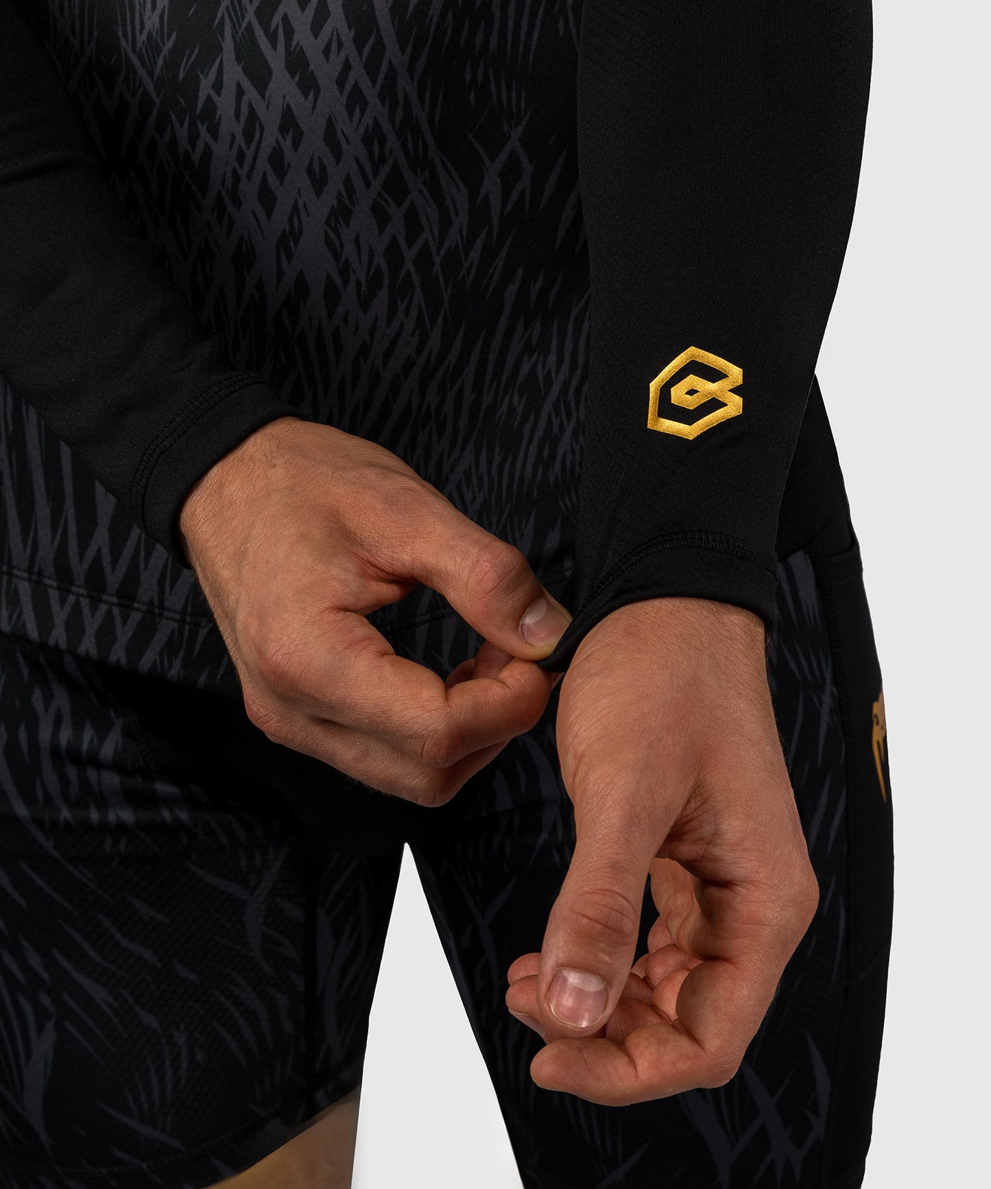 Venum x Chimaev Langarm-Rashguard - Schwarz/Grau