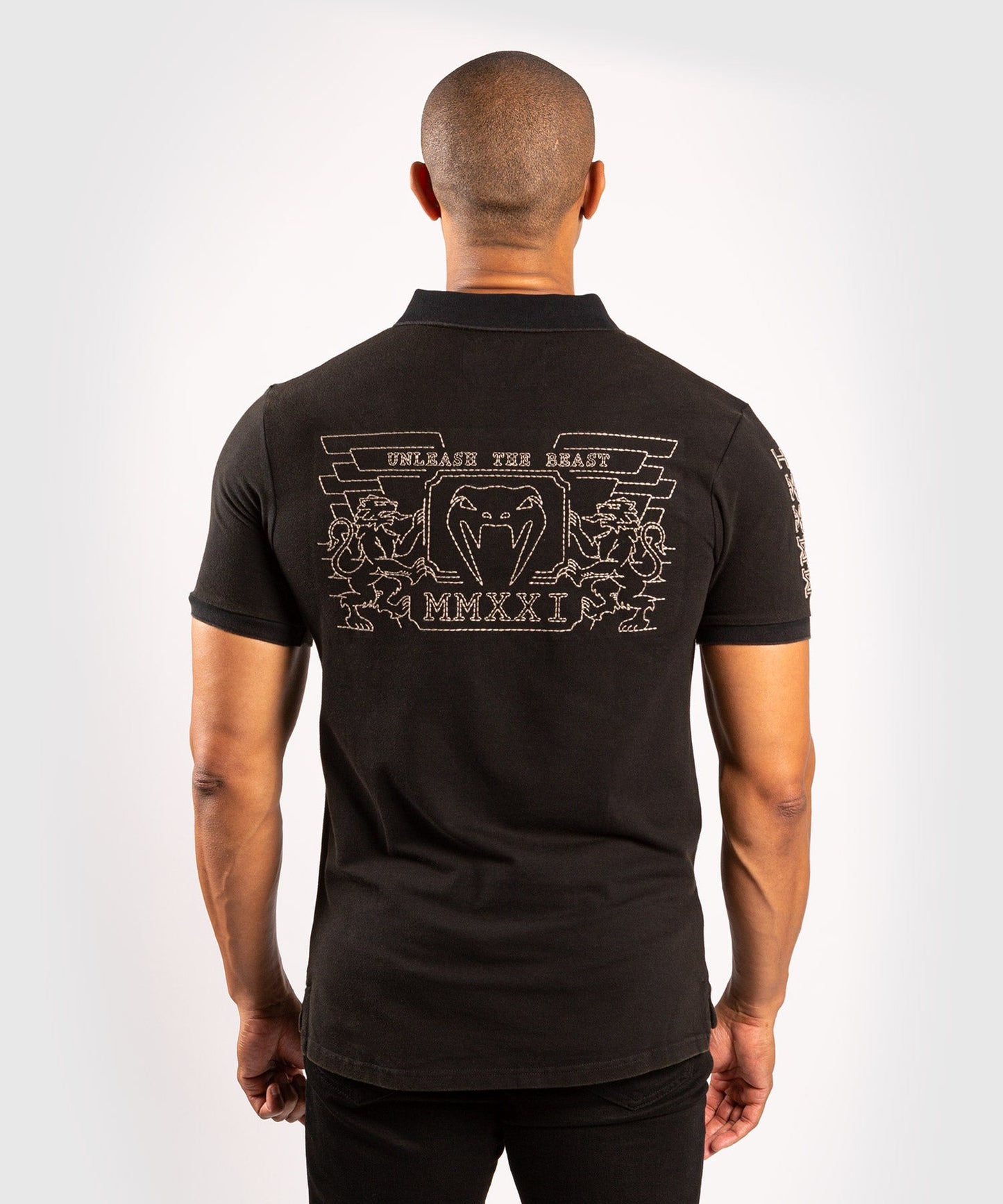 Venum Lions21 Polo-Shirt - Schwarz/Sand