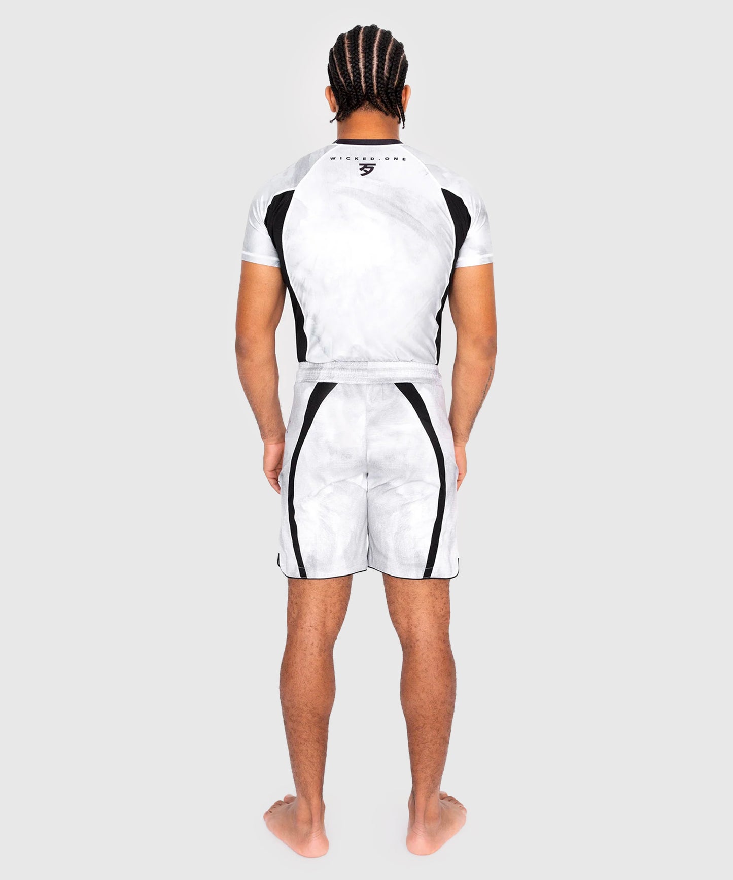 Short de MMA Wicked One Eager Contest - Blanc/Noir