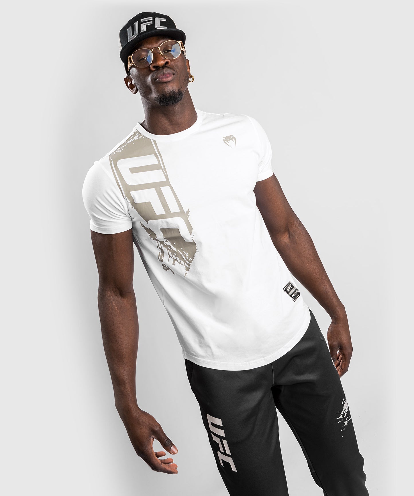 T-Shirt UFC Venum Authentic Fight Week 2.0 - Maches Courtes - Blanc/Sable
