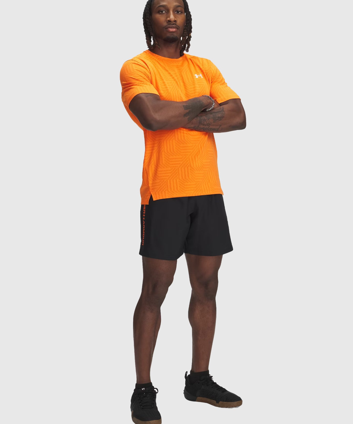 Under Armour Ua Woven Wordmark Shorts - Black/Orange