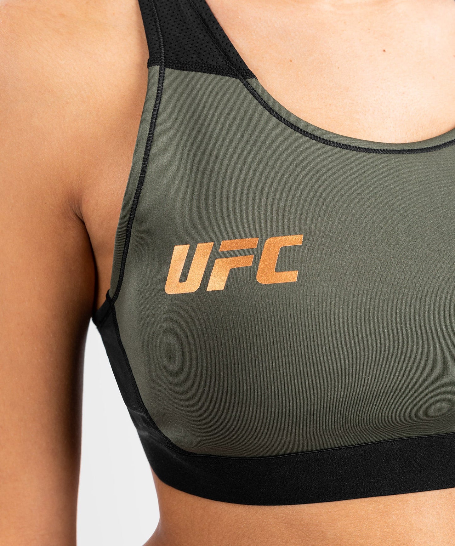 Brassière de sport pour Femmes UFC Adrenaline by Venum Fight Week - Khaki/Bronze