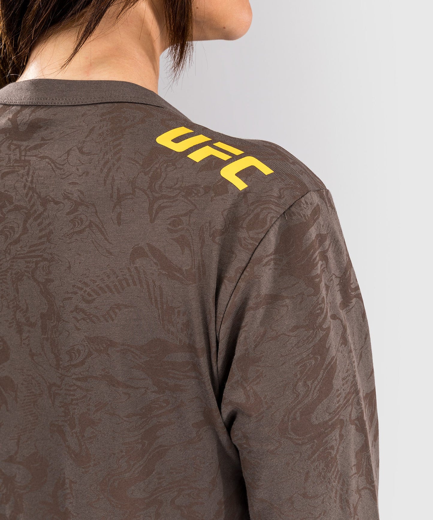 UFC Fusion by Venum Fight Week Women's Long Sleeve Cotton T-Shirt - Earth Brown
