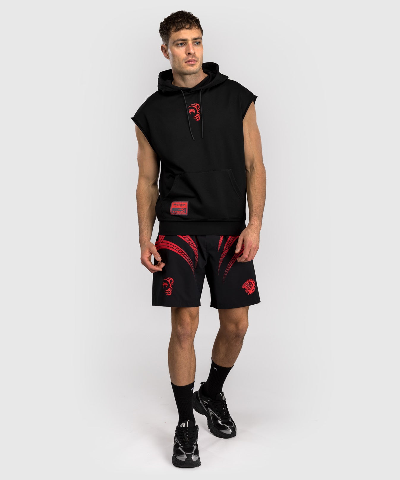 Venum x Mike Tyson Tiger Felpa senza maniche - Nero profondo/Rosso intenso