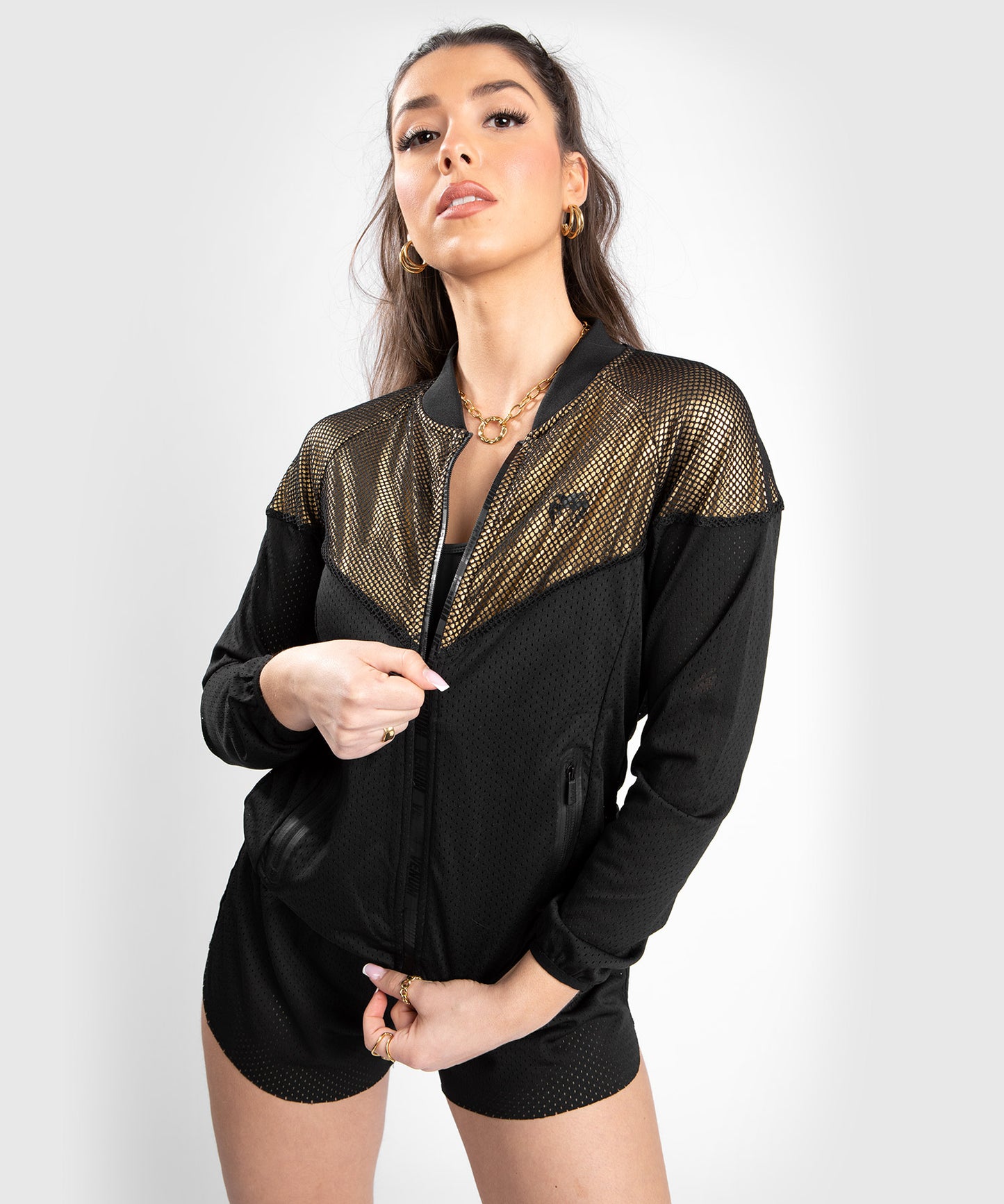  Venum Lightning Mesh Jacket – Für Damen – Schwarz/Gold