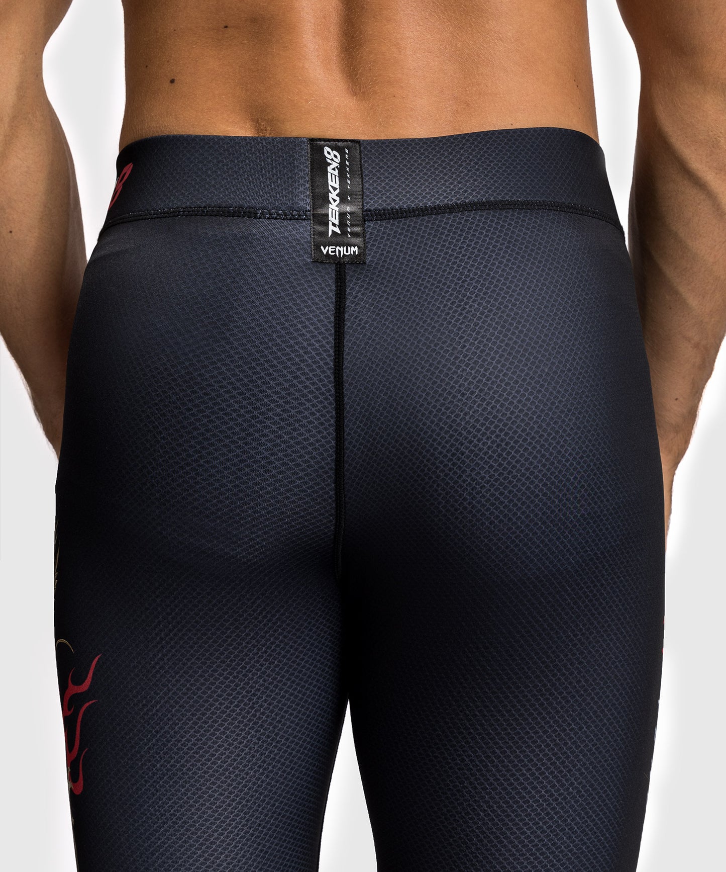 Venum x Tekken 8 Compression Pants - Marshall Law - Black/Red/Gold