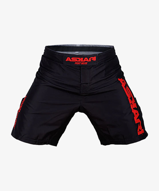 Askari #01 Fightshorts - Schwarz/Rot