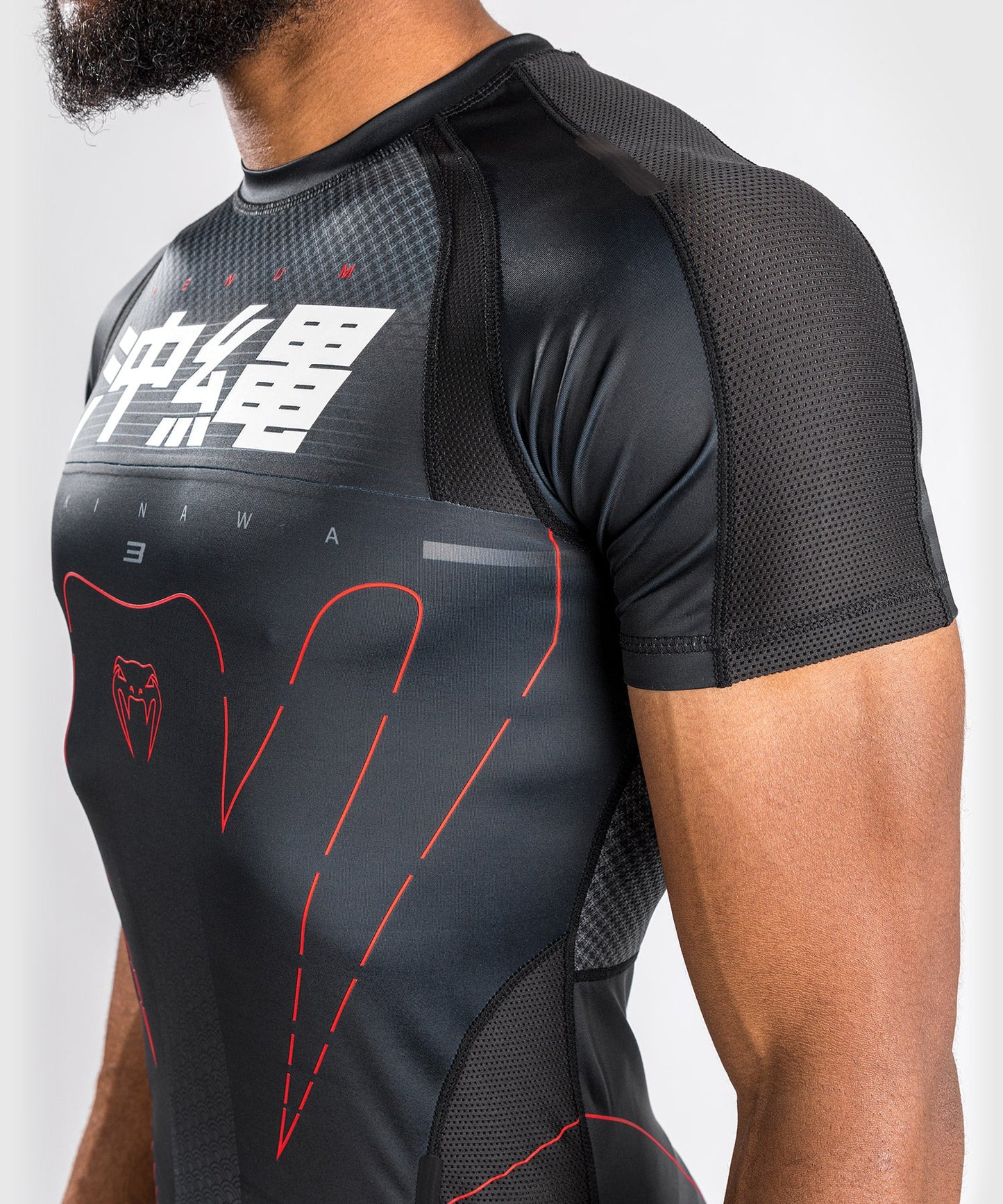 Rashguard Venum Okinawa 3.0 - Short Sleeve - Black/Red