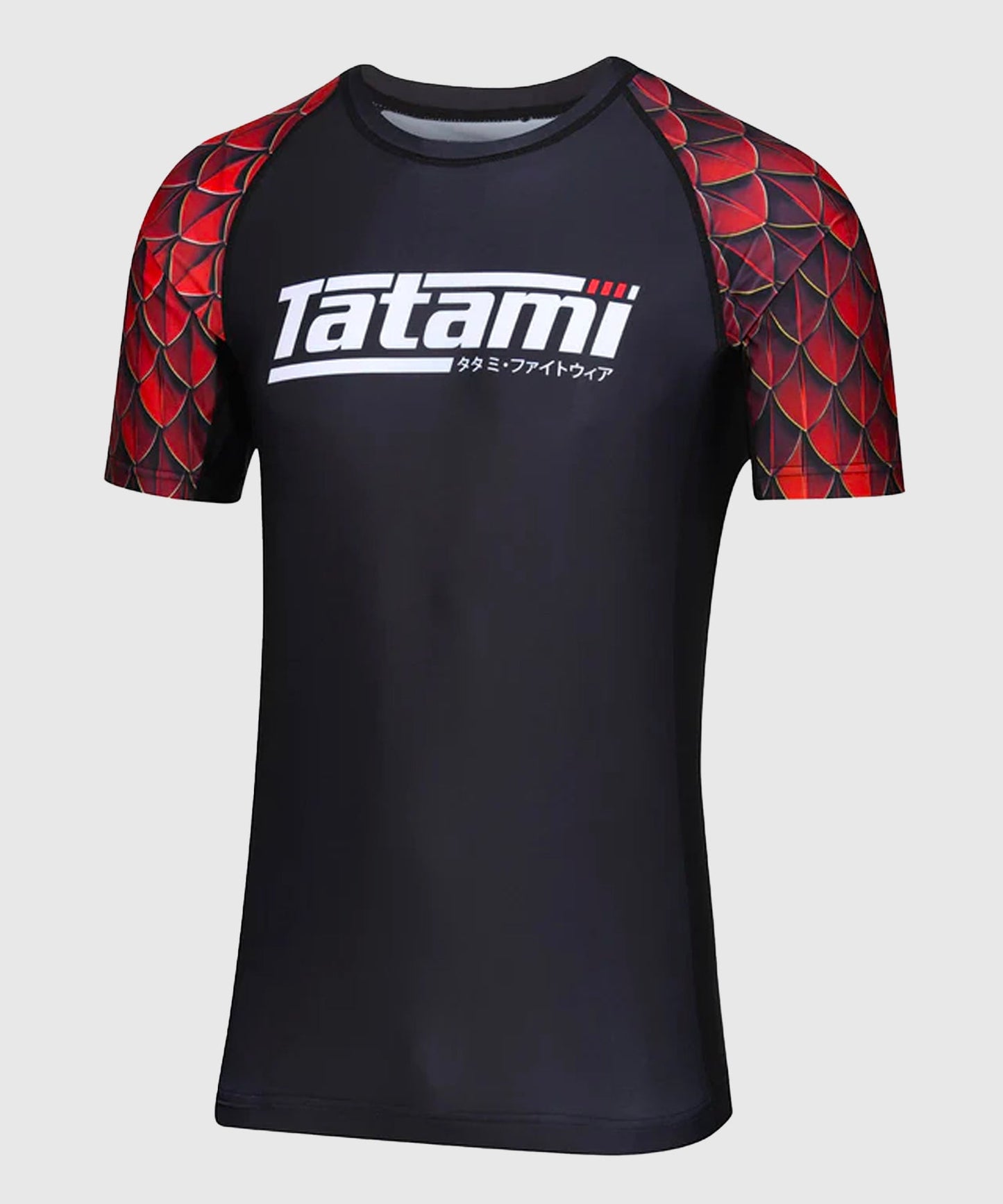 Rashguards À Manches Courtes Tatami Fightwear Recharge Dragon - Noir/Rouge