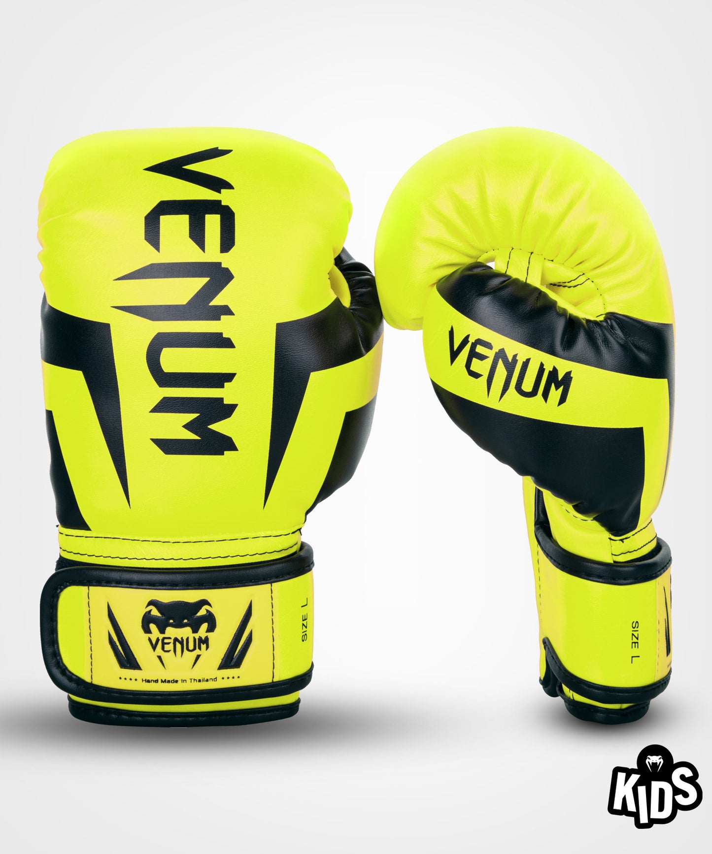 Gants de boxe enfant Venum Elite – Jaune Fluo
