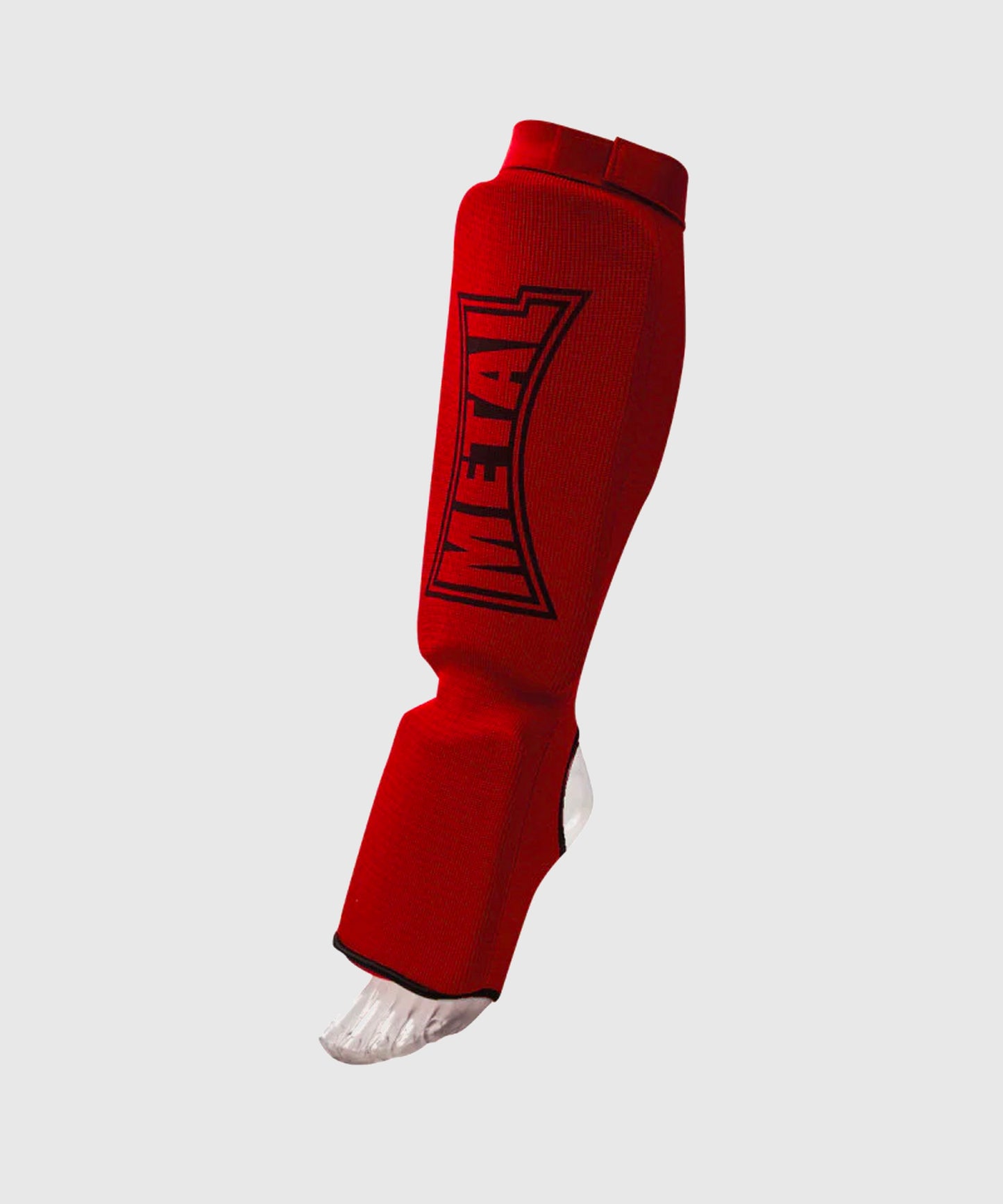 PROTÈGE-TIBIAS ET COUP DE PIEDS COTON METAL BOXE - Rouge