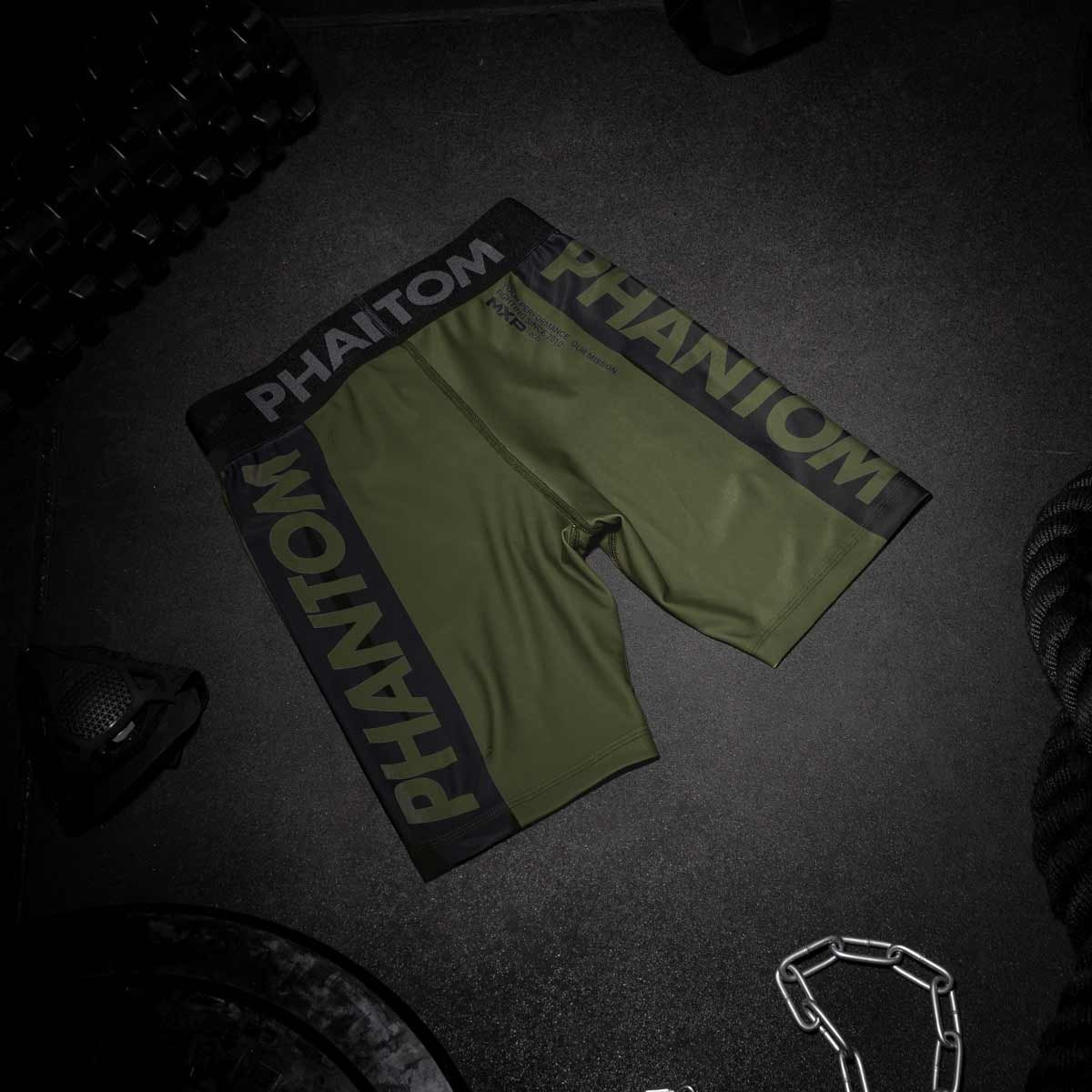 Short De Vale Tudo Phantom Athletics Apex - Kaki
