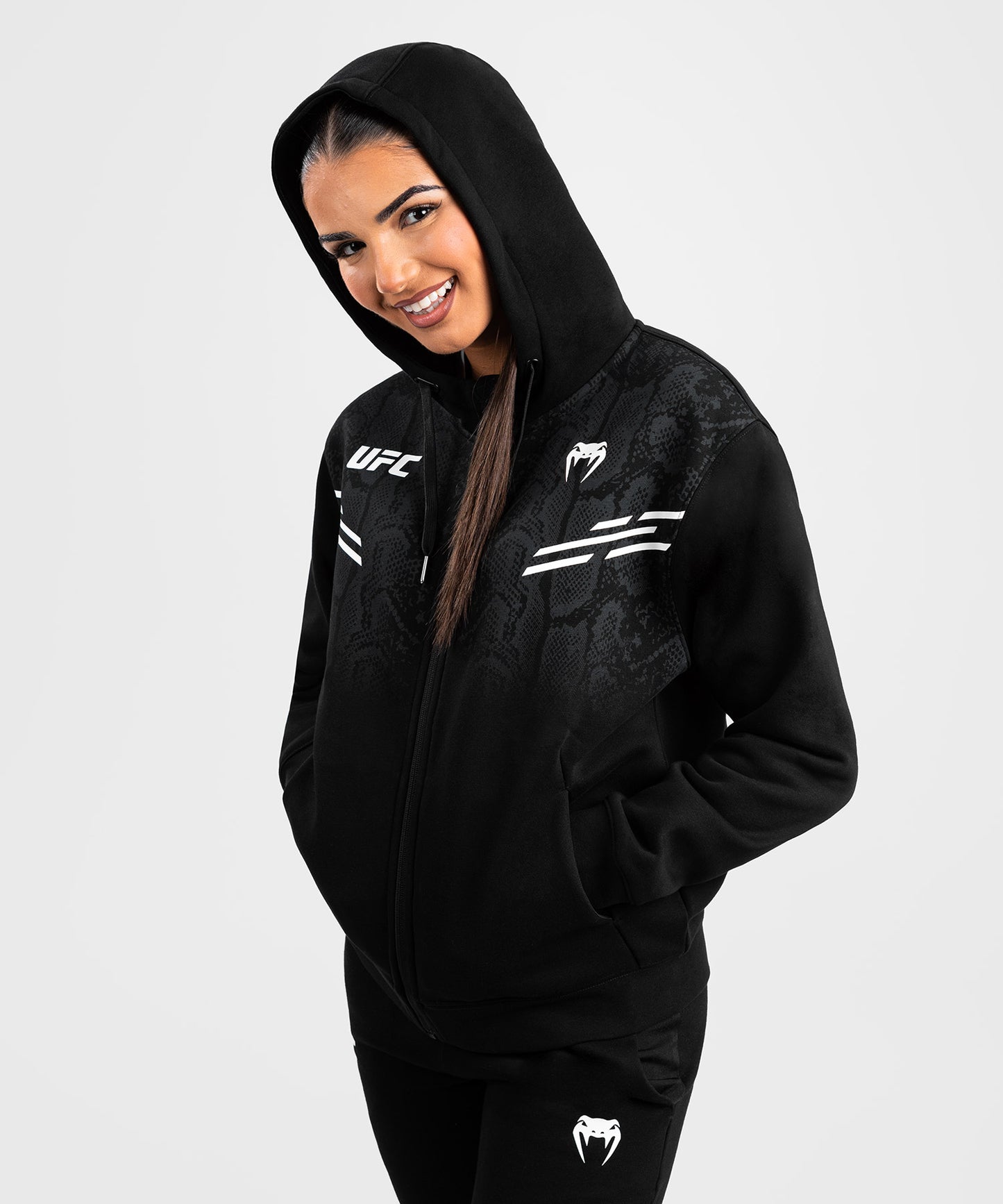 UFC Adrenaline by Venum Replica  Women’s Zip Hoodie - Black