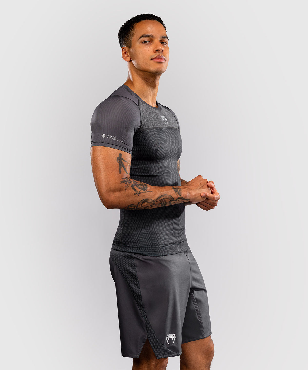 Rashguard manches courtes Venum G-Fit Scale - Gris