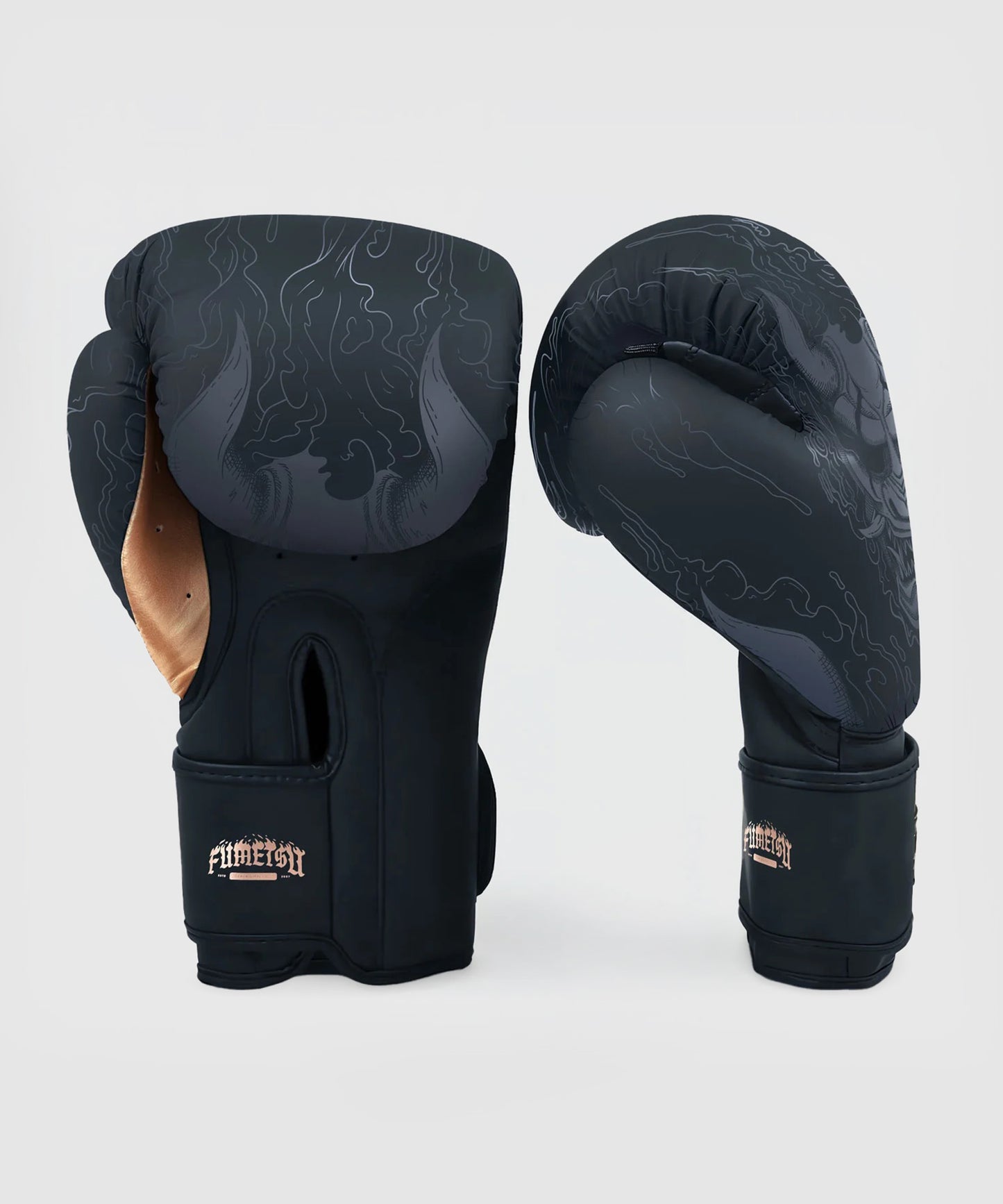 Fumetsu Oni Boxing Gloves - Black/Grey/Bronze