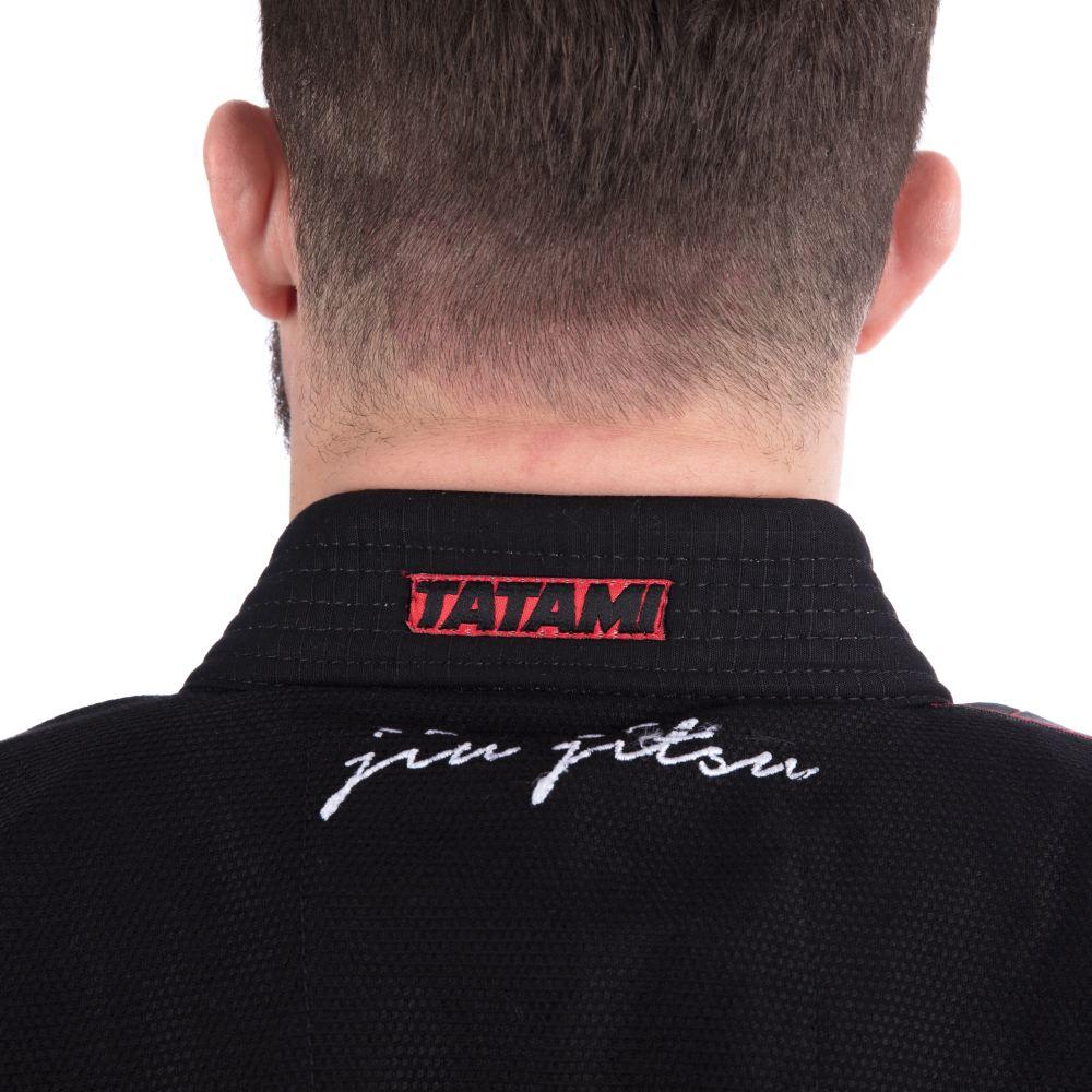 Tatami Fightwear Kimono JJB Red Bar - Nero