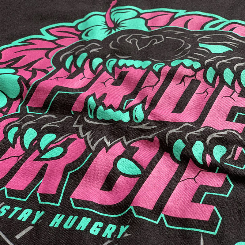 T-Shirt Pride Or Die Stay Hungry - Noir