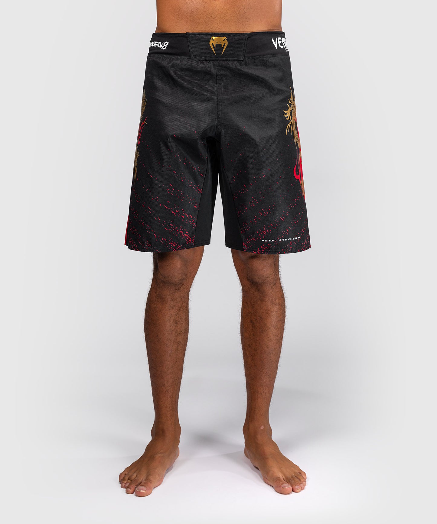 Short de combat Venum x TEKKEN 8 - Marshall Law - Noir/Rouge/Or