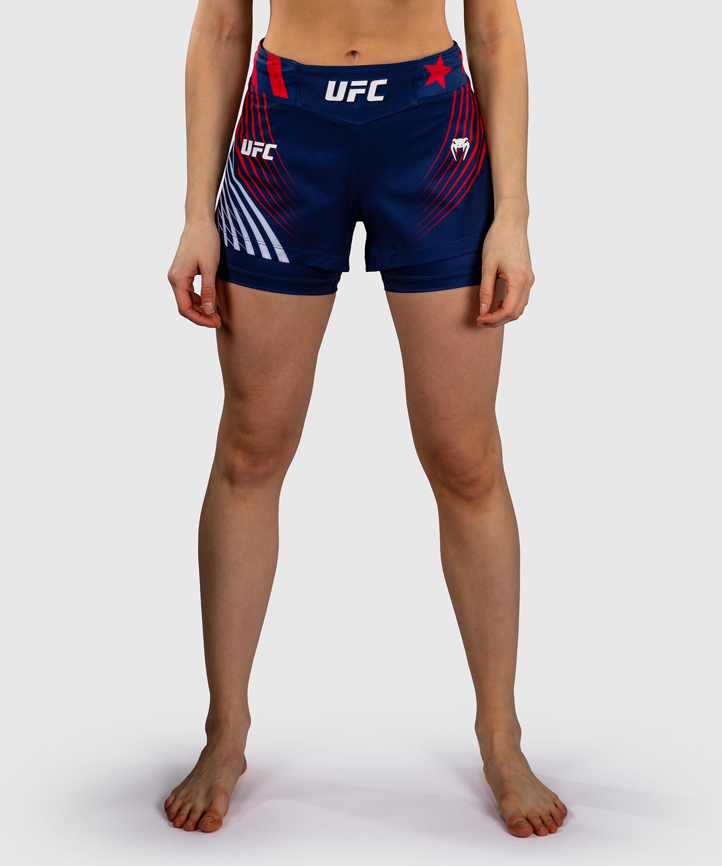 Official UFC Freedom 250 by Venum Authentic Fight Night Short de combat pour femme - Bleu