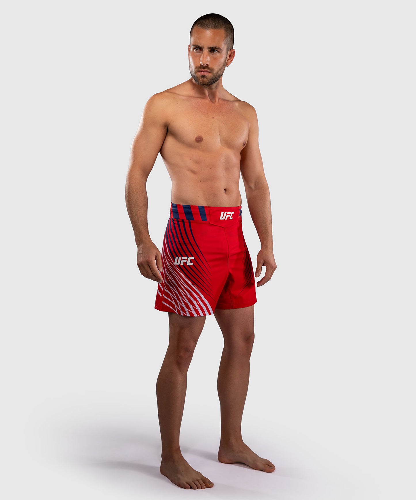 Official UFC Freedom 250 by Venum Authentic Fight Night Pantaloncini da combattimento taglio corto da uomo - Rosso